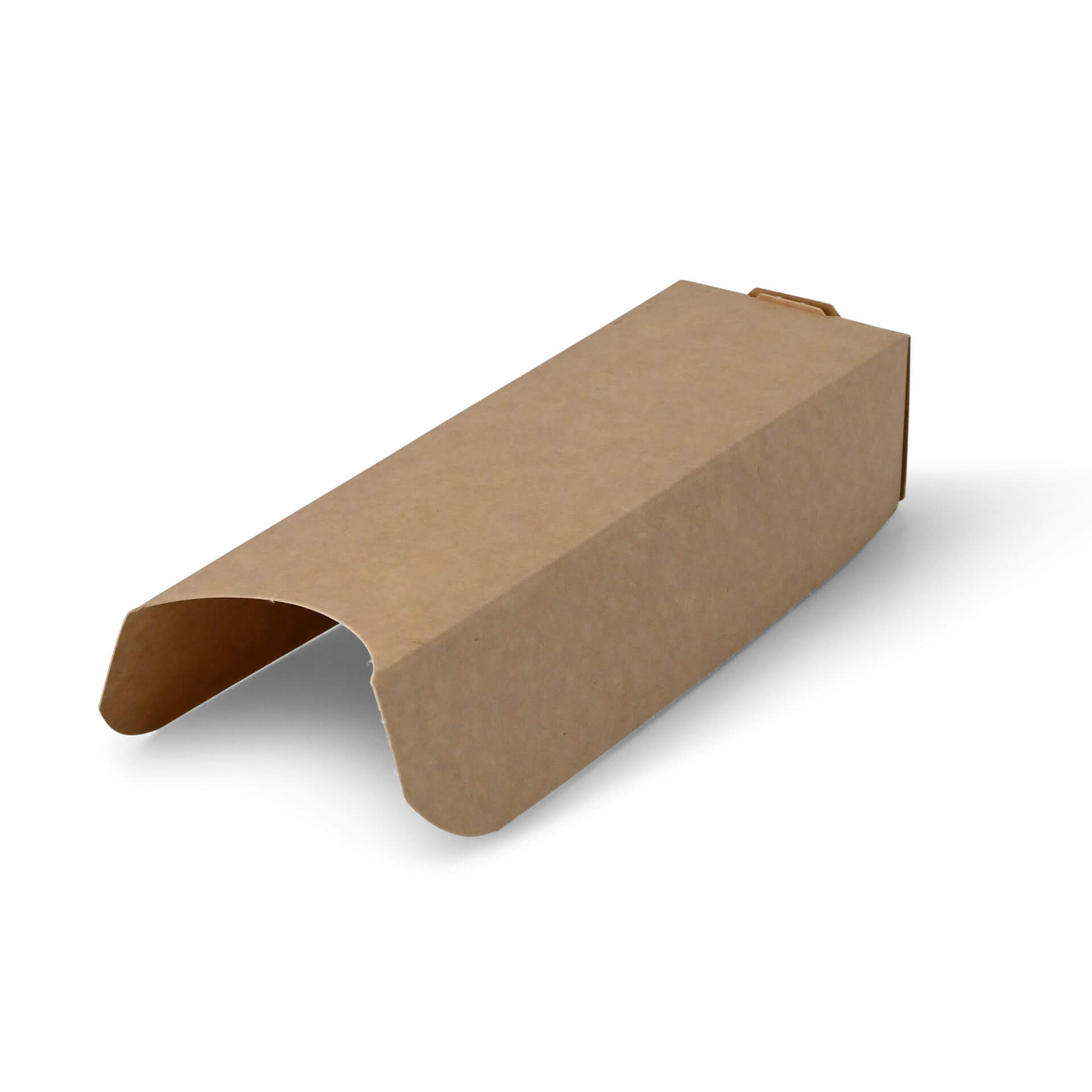 Hot dog Schale Karton 18 x 5 cm, braun, faltbar