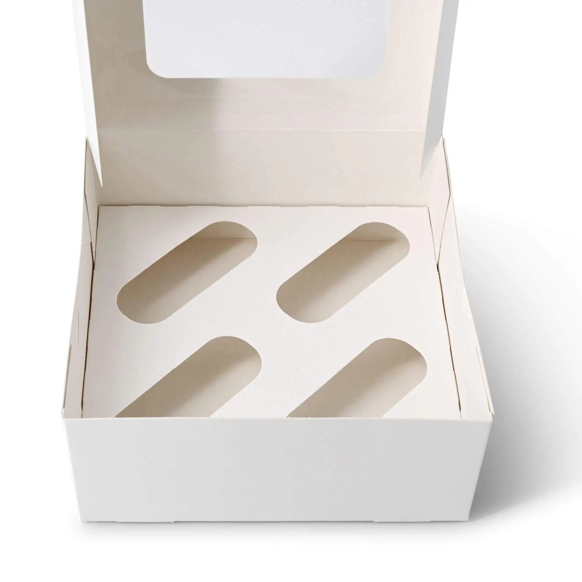 Einlagen aus Karton für 4er Cupcake Boxen, weiss