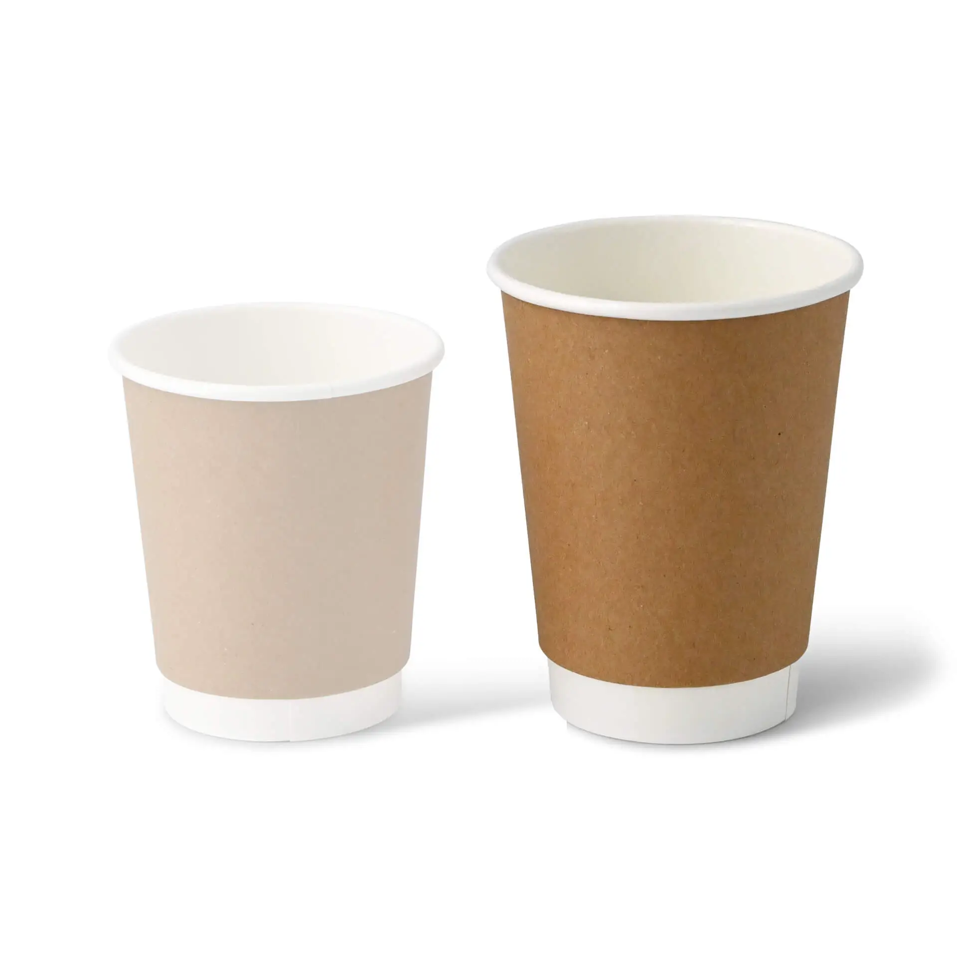 Coffee to go Becher aus Pappe, doppelwandig, 300 ml / 12 oz, Ø 90 mm, braun