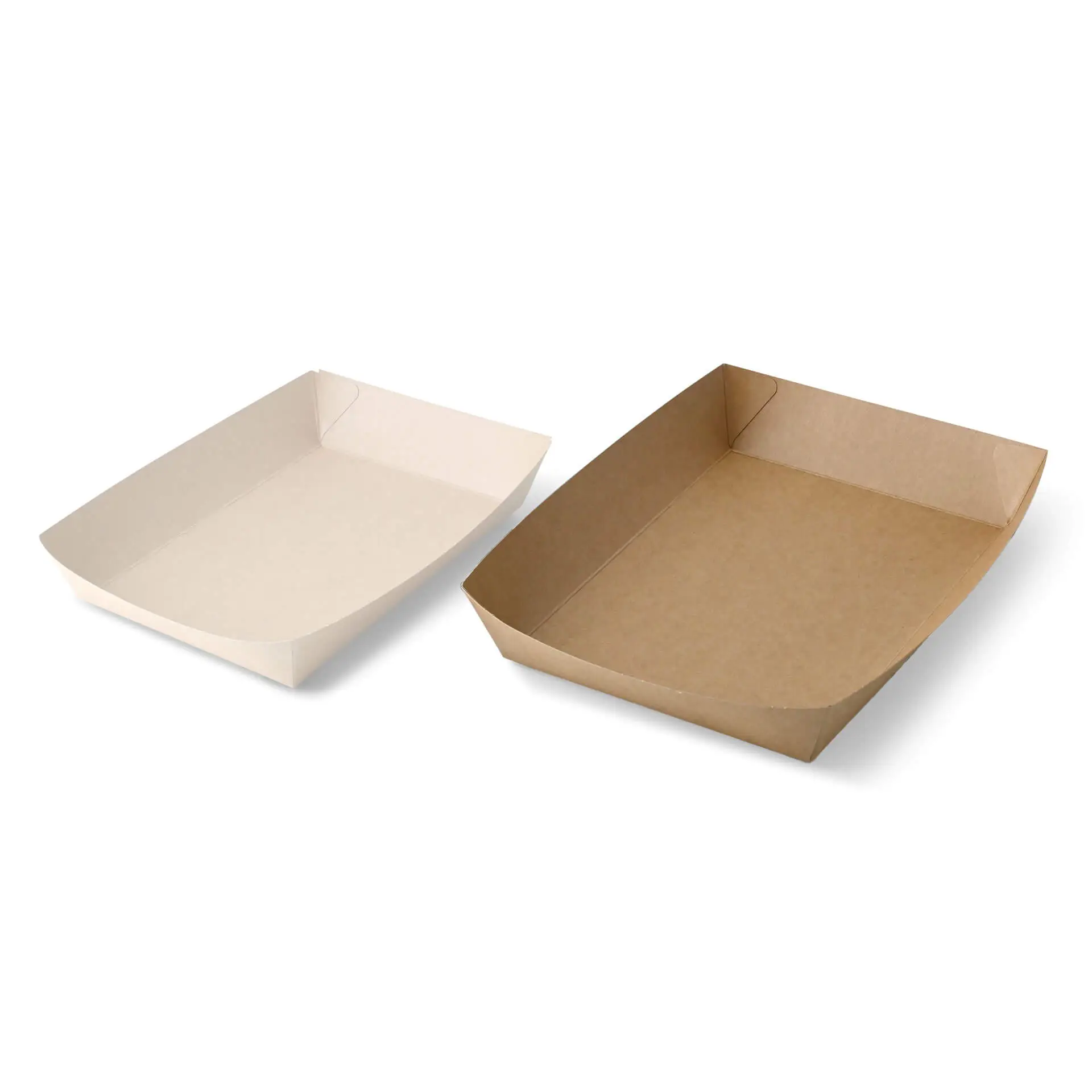 Barquettes en carton 1250 ml, 27 x 20 x 3,5 cm, marron