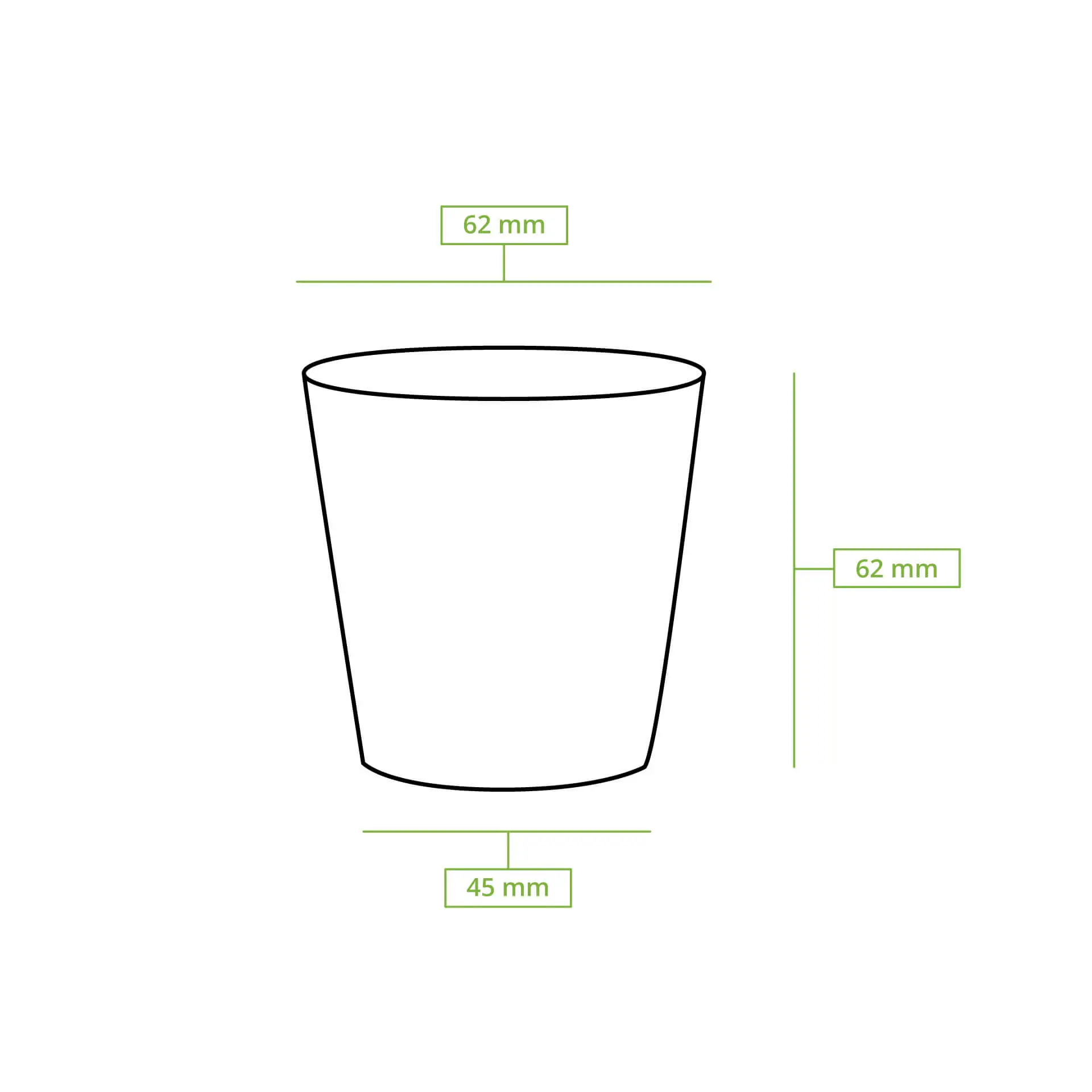 Gobelet en carton blanc, logos EcoUp©, 10 cl / 4 oz, Ø 62 mm