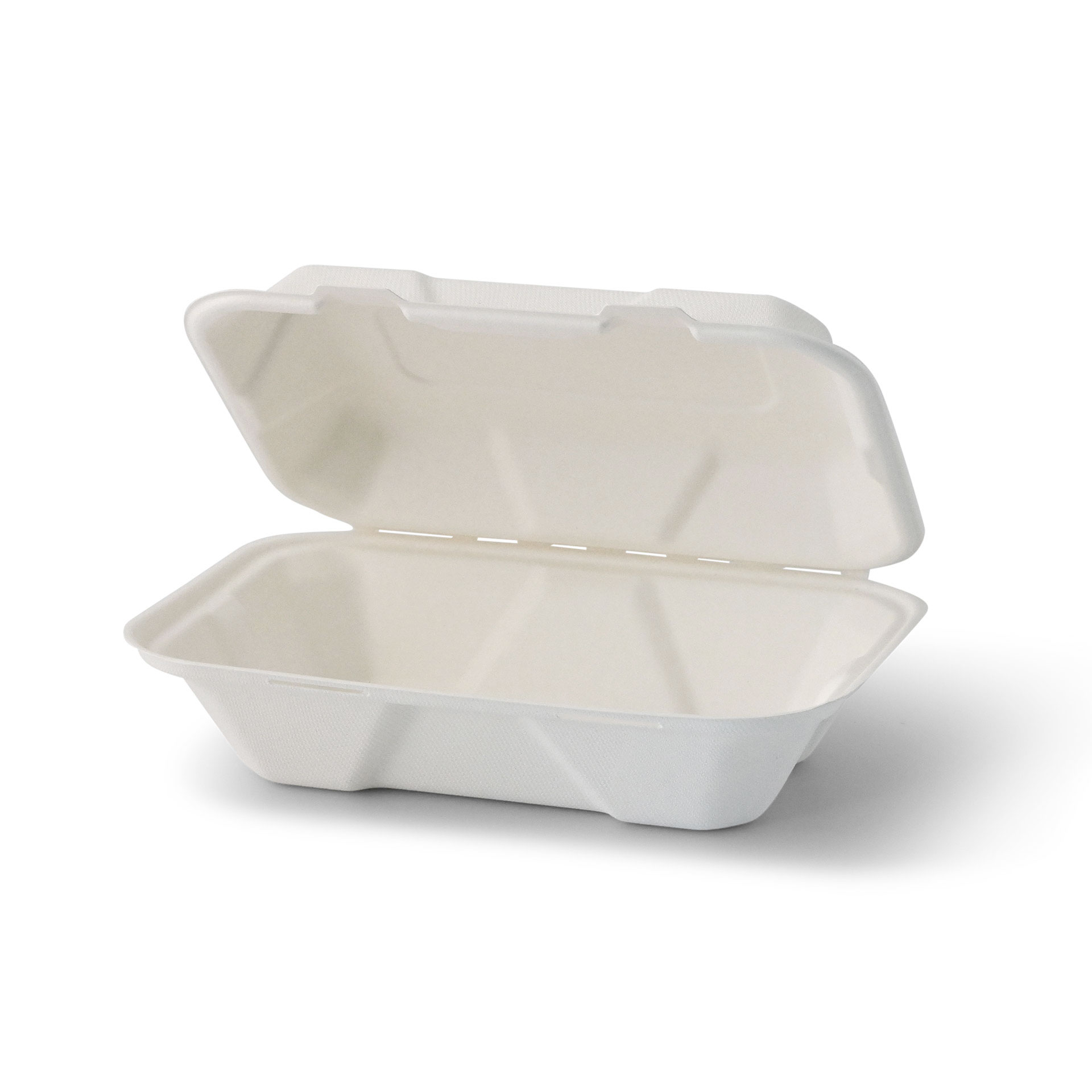 Take-away Boxen aus Zuckerrohr 23 x 15,5 x 7,5 cm, rechteckig