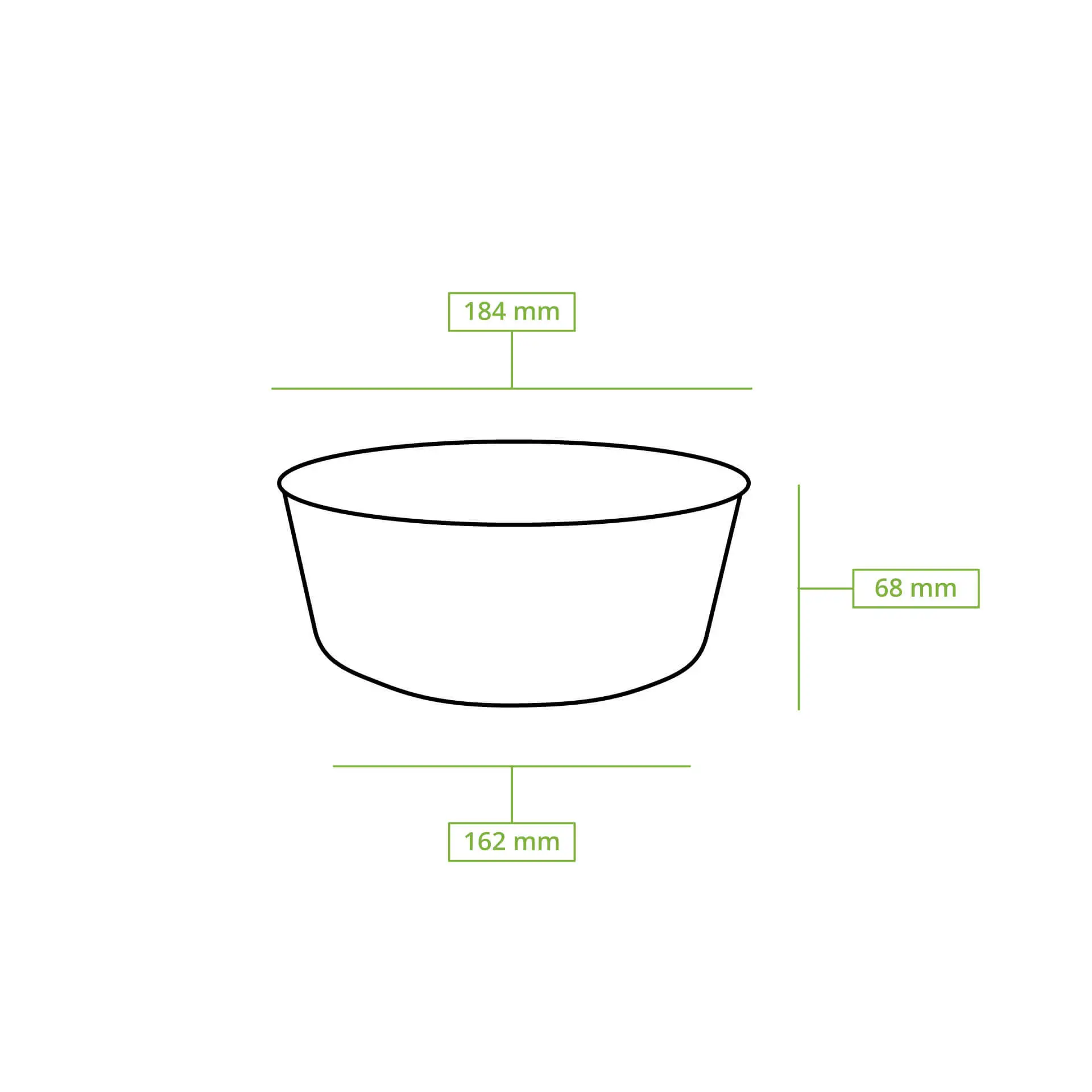 Mehrweg-Schalen "merways Bowl" 1.000 ml, Ø 185 mm, Pfeffer / grau