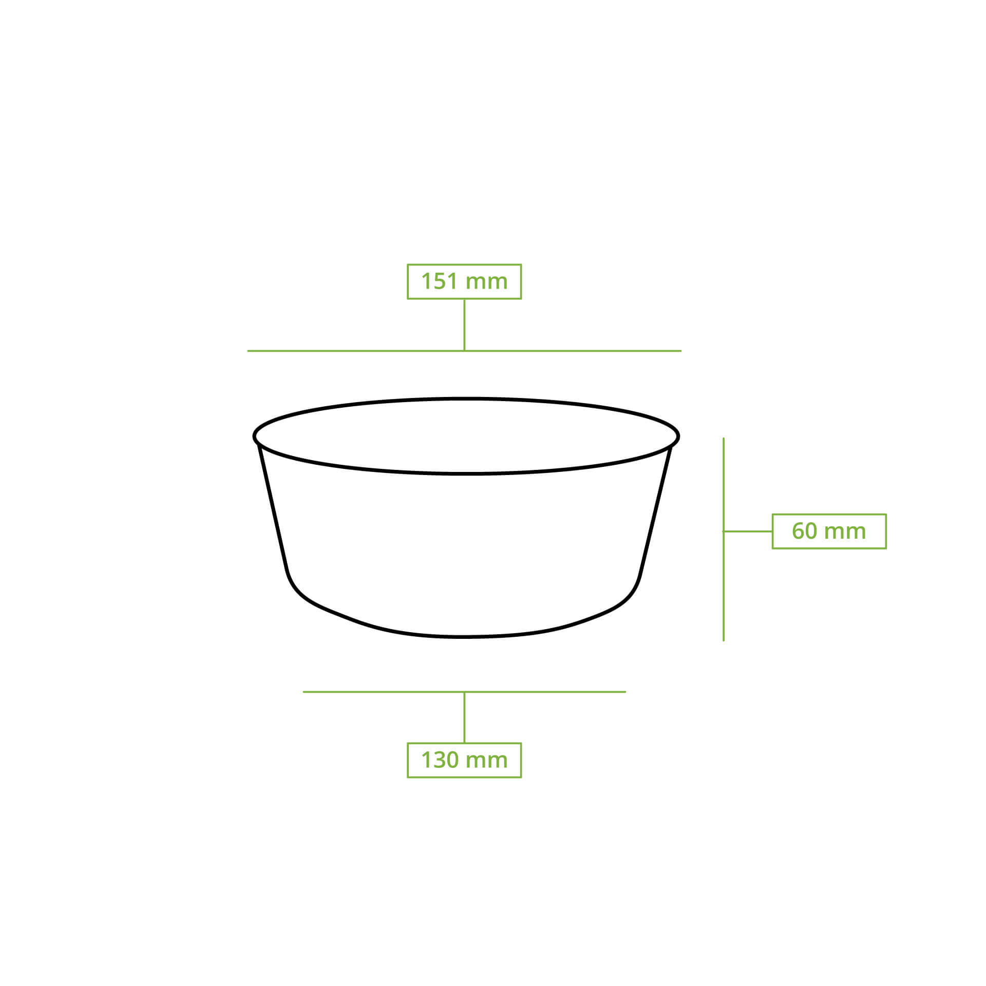 Mehrweg-Schalen "Häppy Bowl®" 650 ml, Ø 150 mm, Karamell / braun