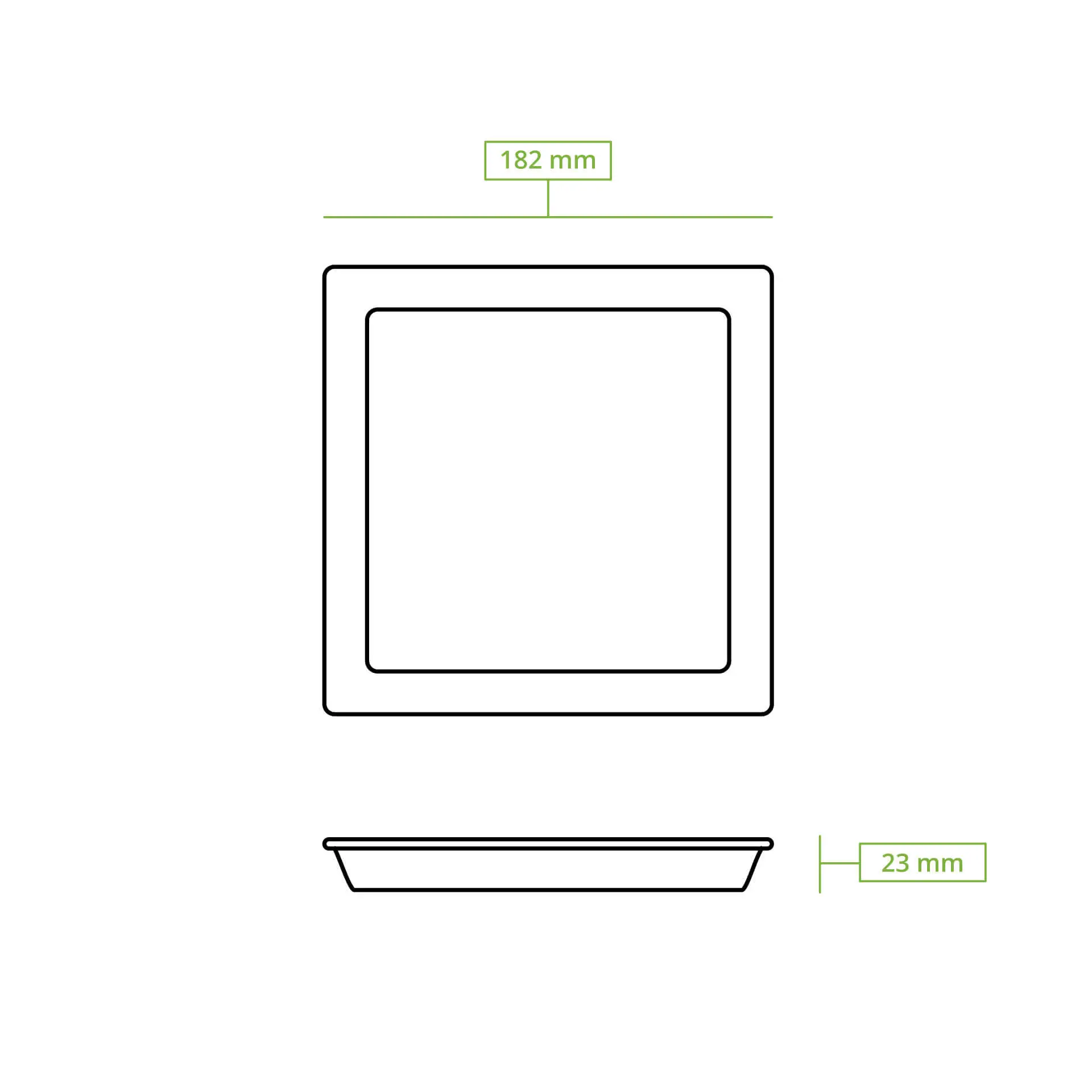 Palmblatt Teller "Palmware®" 18 x 18 cm, quadratisch
