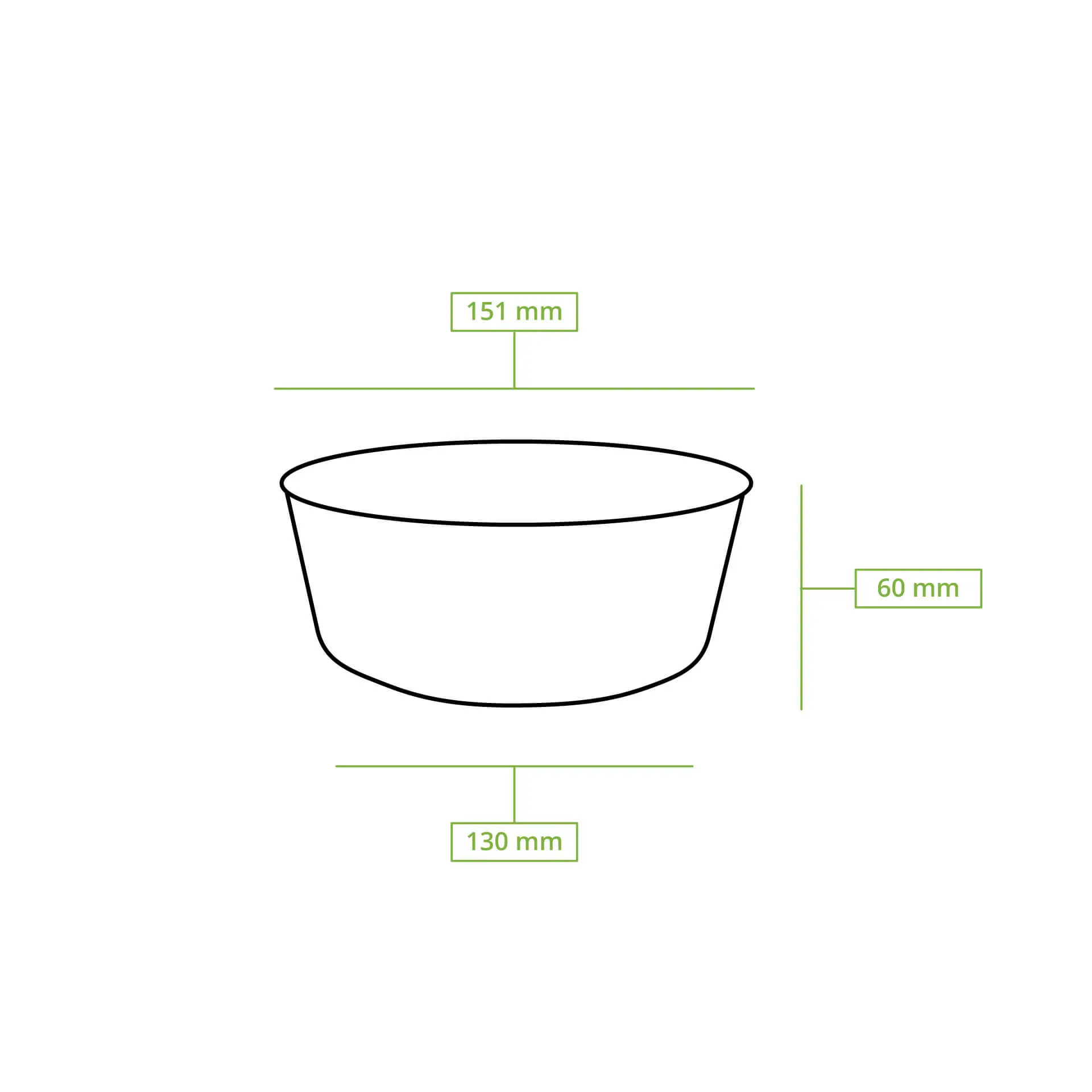 Mehrweg-Schalen "merways Bowl" 650 ml, Ø 150 mm, Karamell / braun