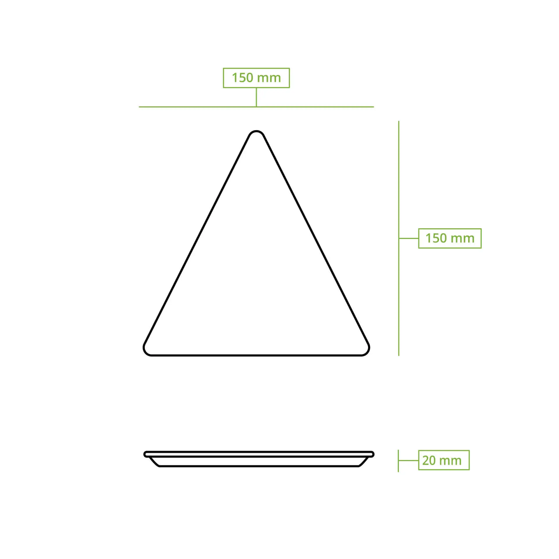 Palmblatt Teller "Palmware®" 15 cm, dreieckig