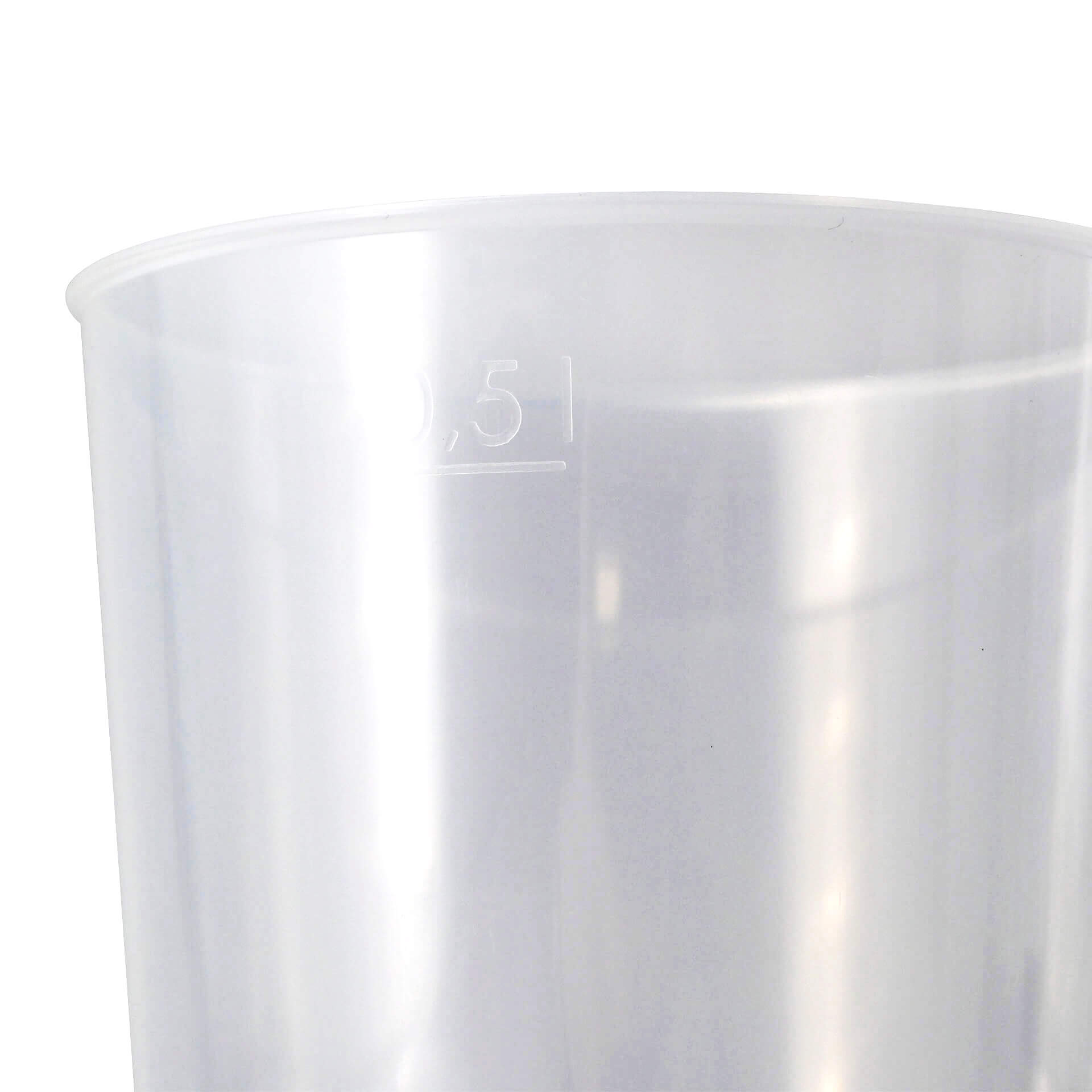 Mehrwegbecher 500 ml, Ø 90 mm, PP, transparent