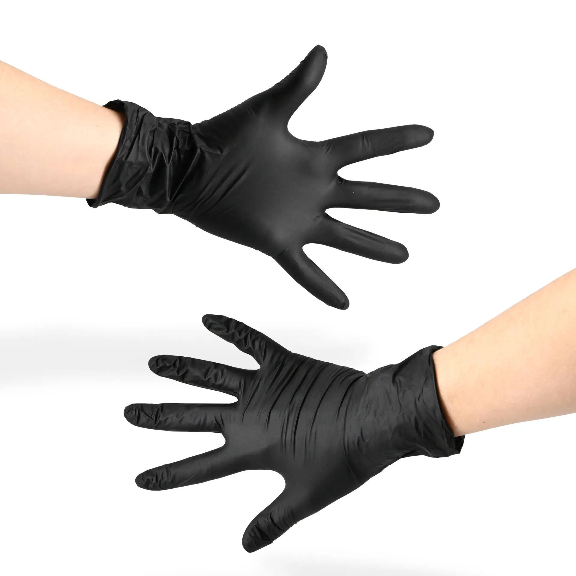 Gants en nitrile, noirs, taille L, sans poudre