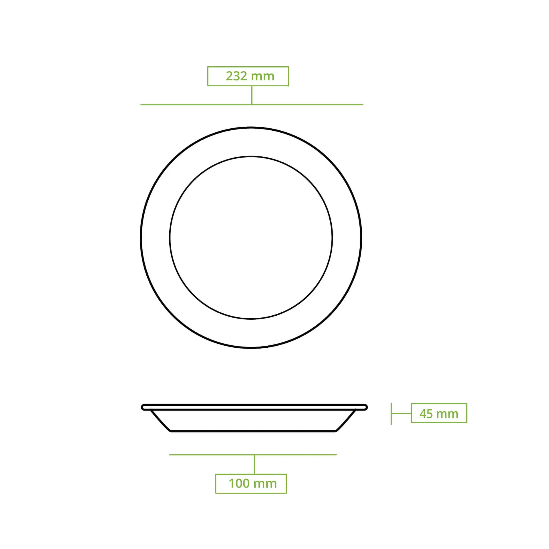 Assiette en feuille de palmier "Palmware®" Ø 23 cm, profonde, ronde, avec bord