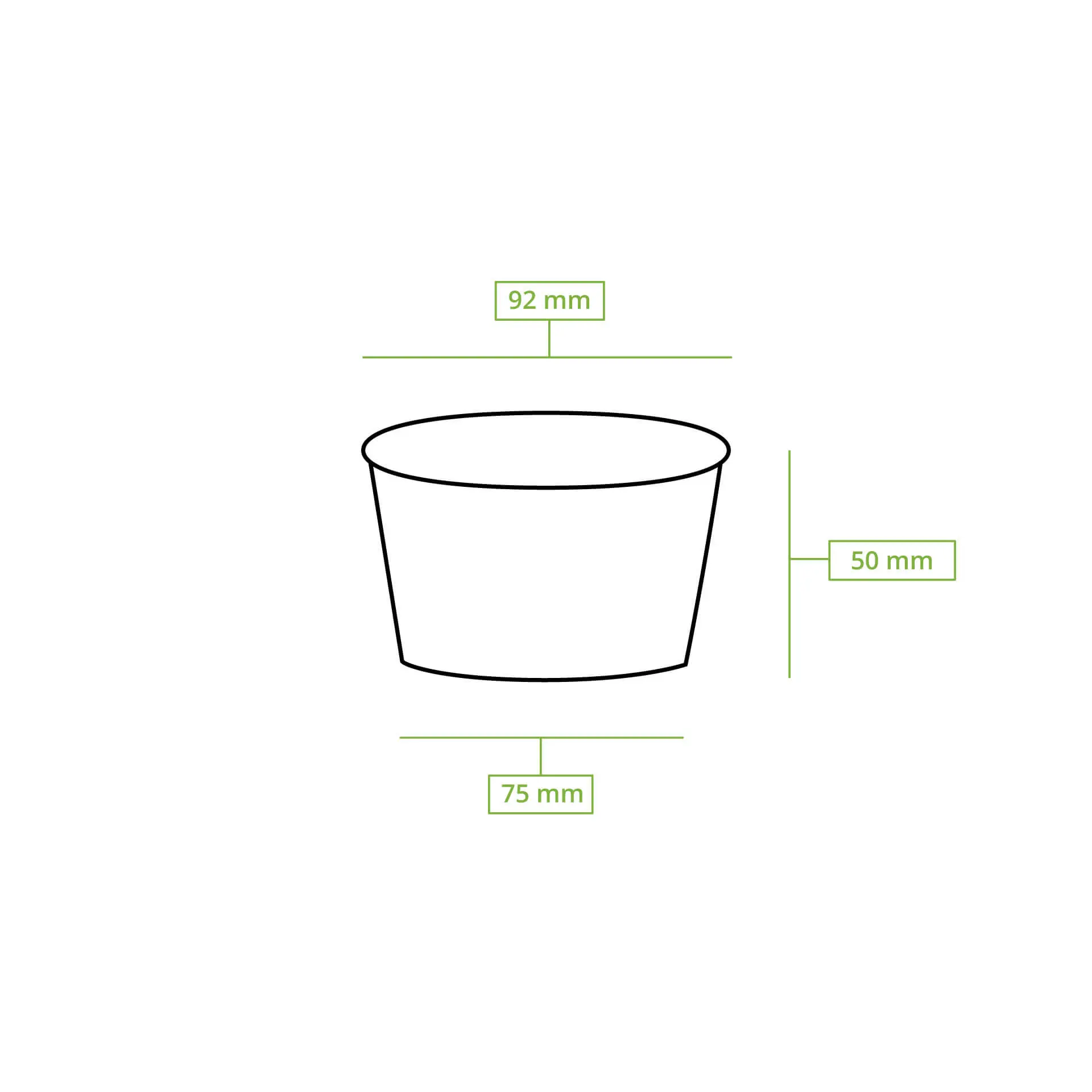 Pot à glace imprimé (revêtu) S "Fruits" 150 ml, max. 220 ml, Ø 92 mm