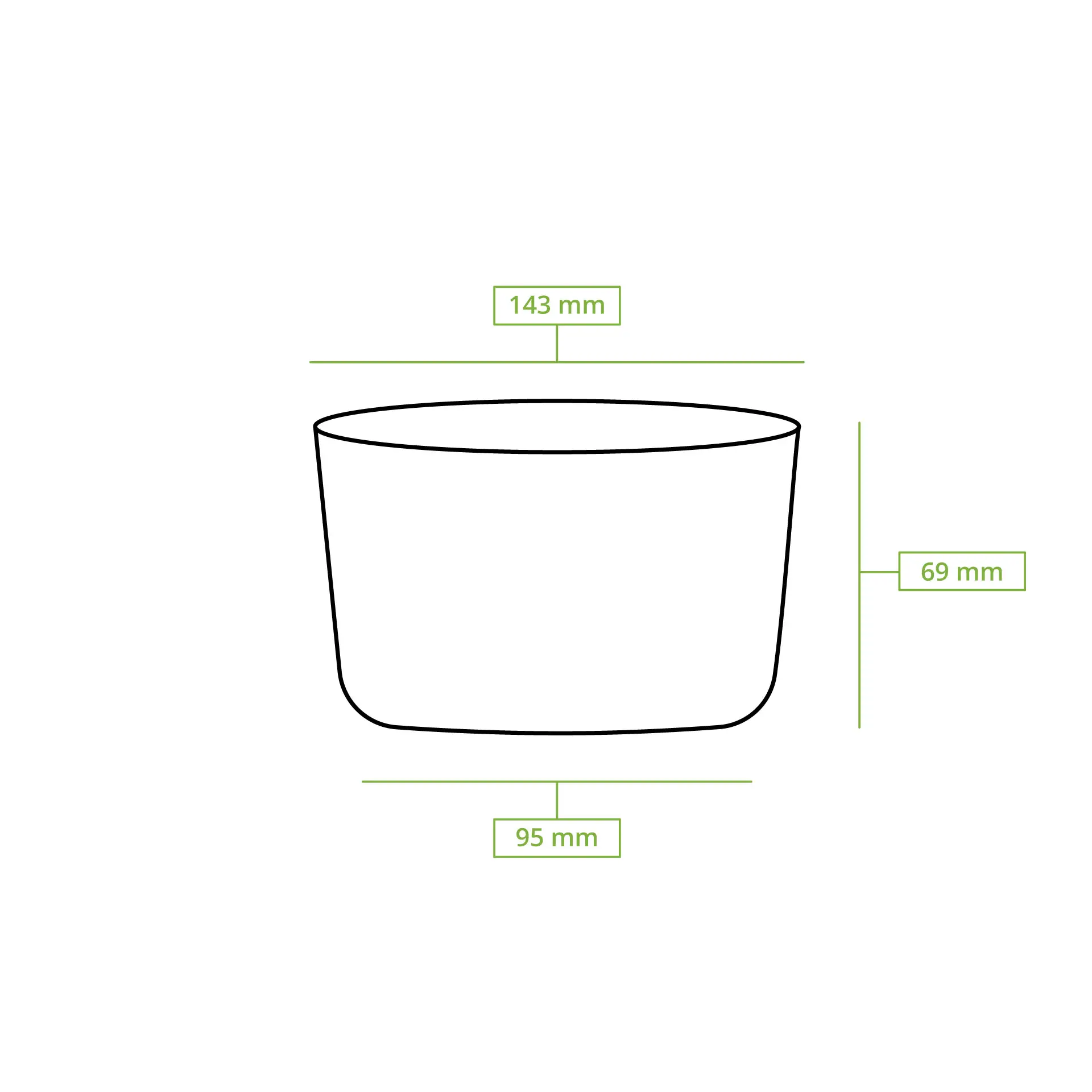 PLA-Deli-Becher 700 ml, Ø 143 mm, rund