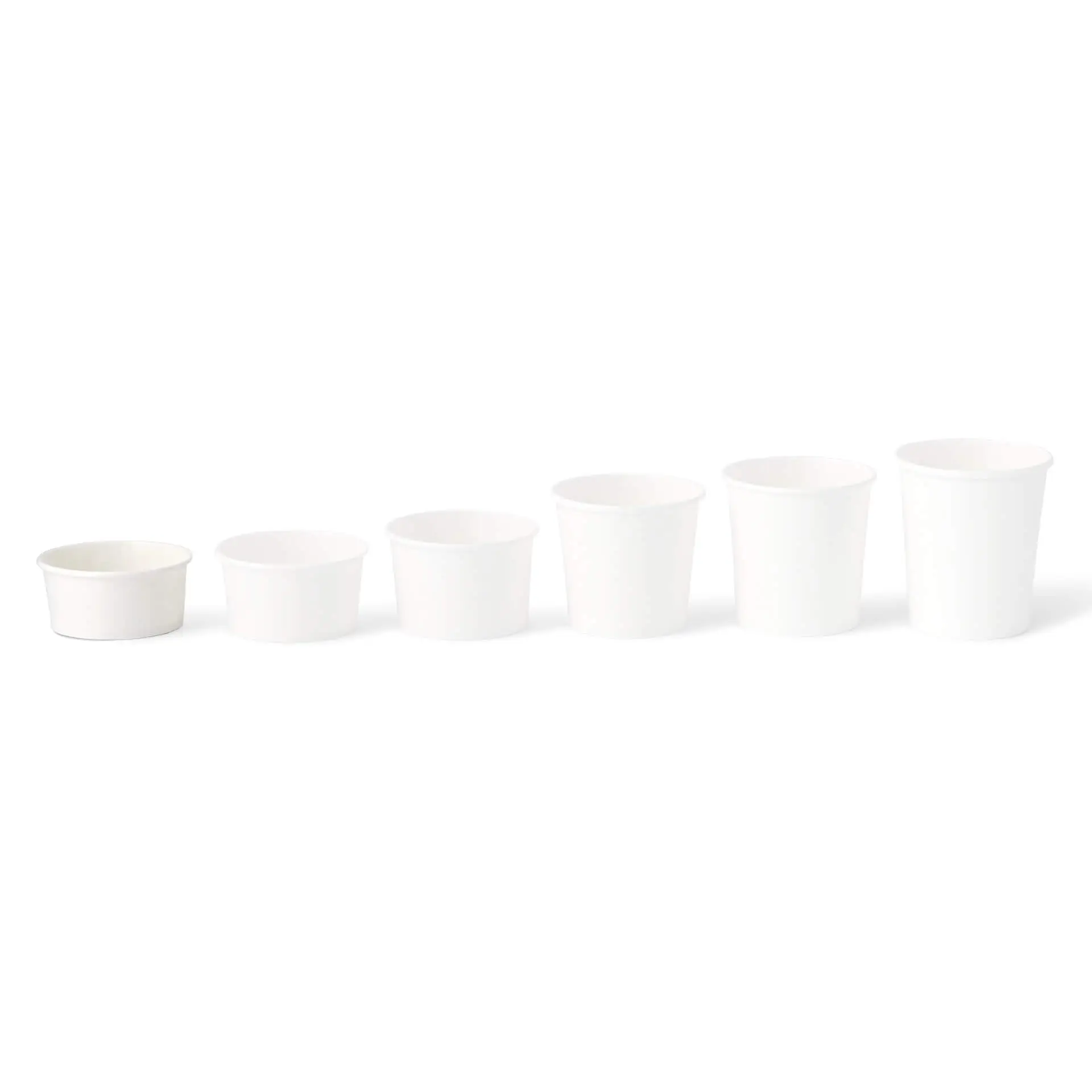 Pot à glace en carton XS, 100 - 180 ml, (revêtu de PE), Ø 92 mm, Blanc