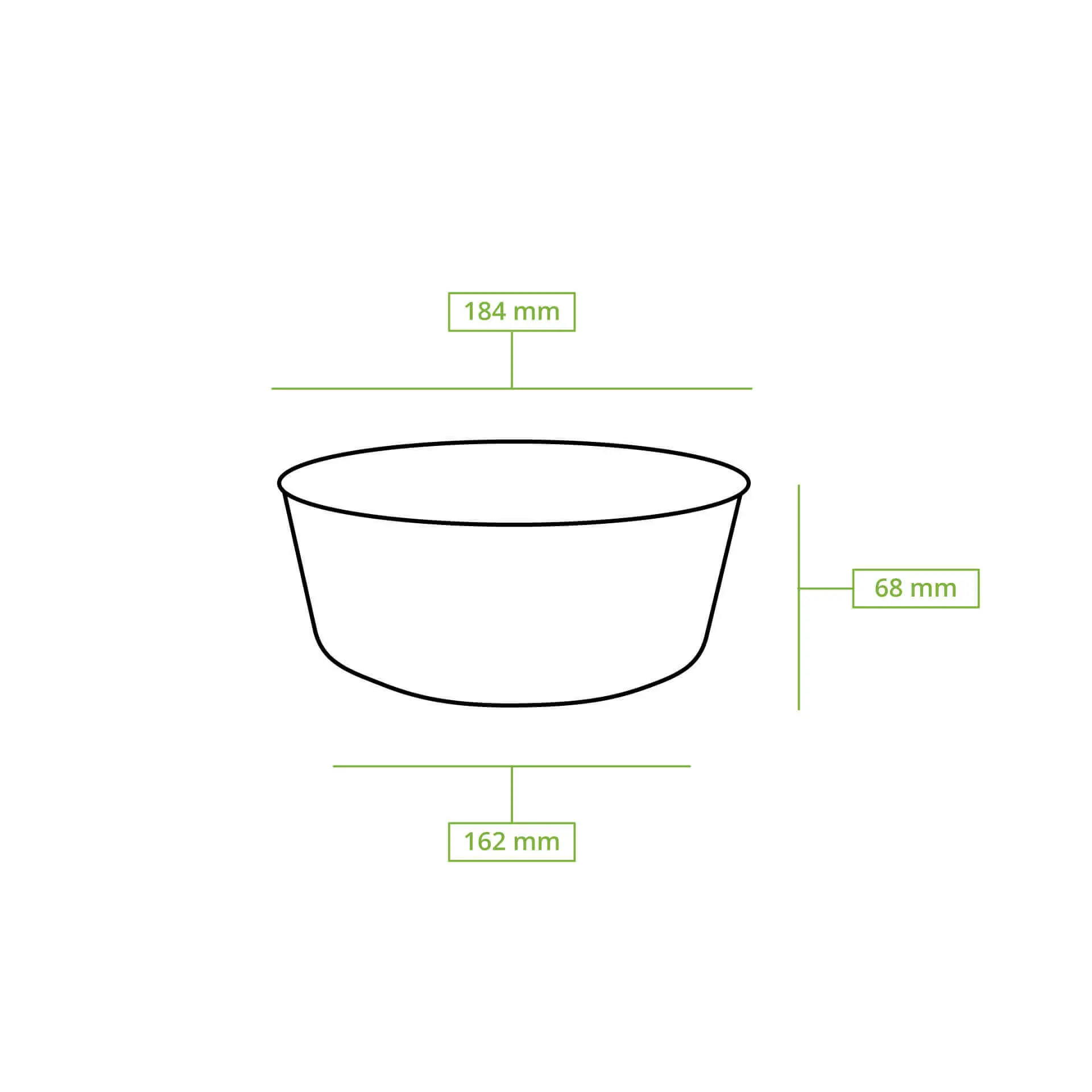 Mehrweg-Schalen "merways Bowl" 1.000 ml, Ø 185 mm, Cashew / creme-weiss