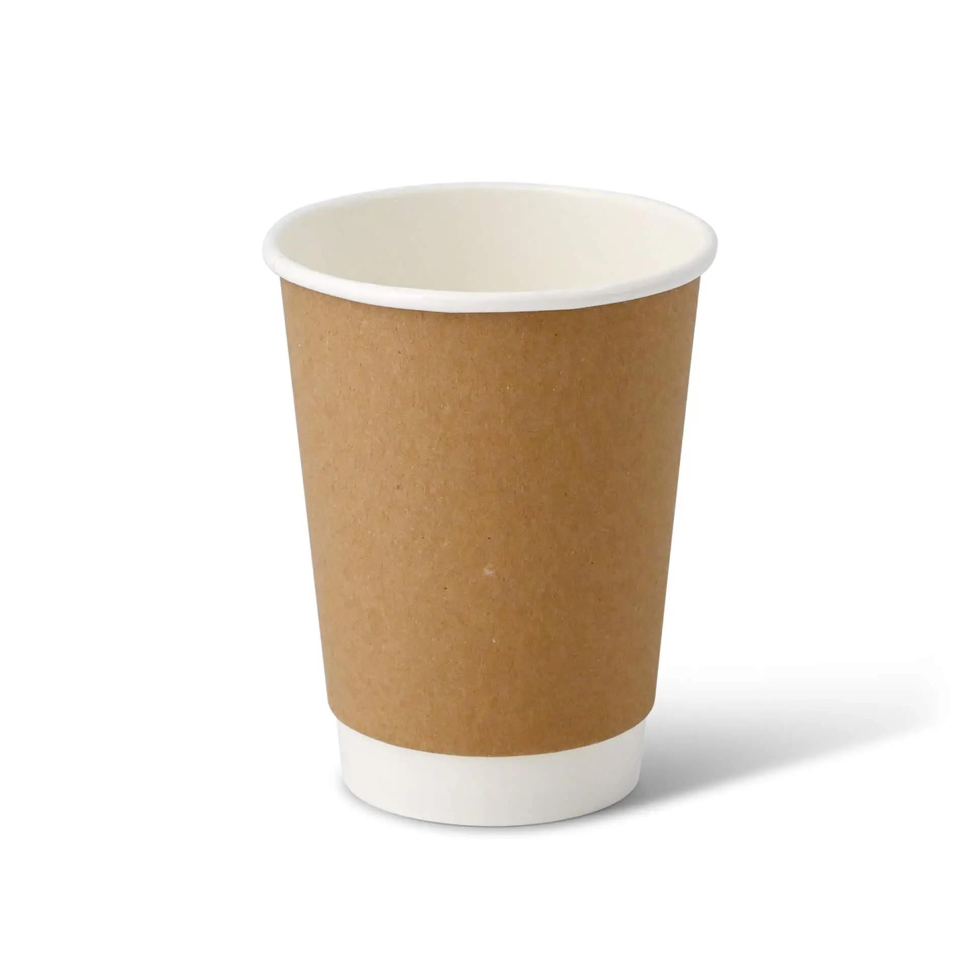 Coffee to go Becher aus Pappe, doppelwandig, 300 ml / 12 oz, Ø 90 mm, braun