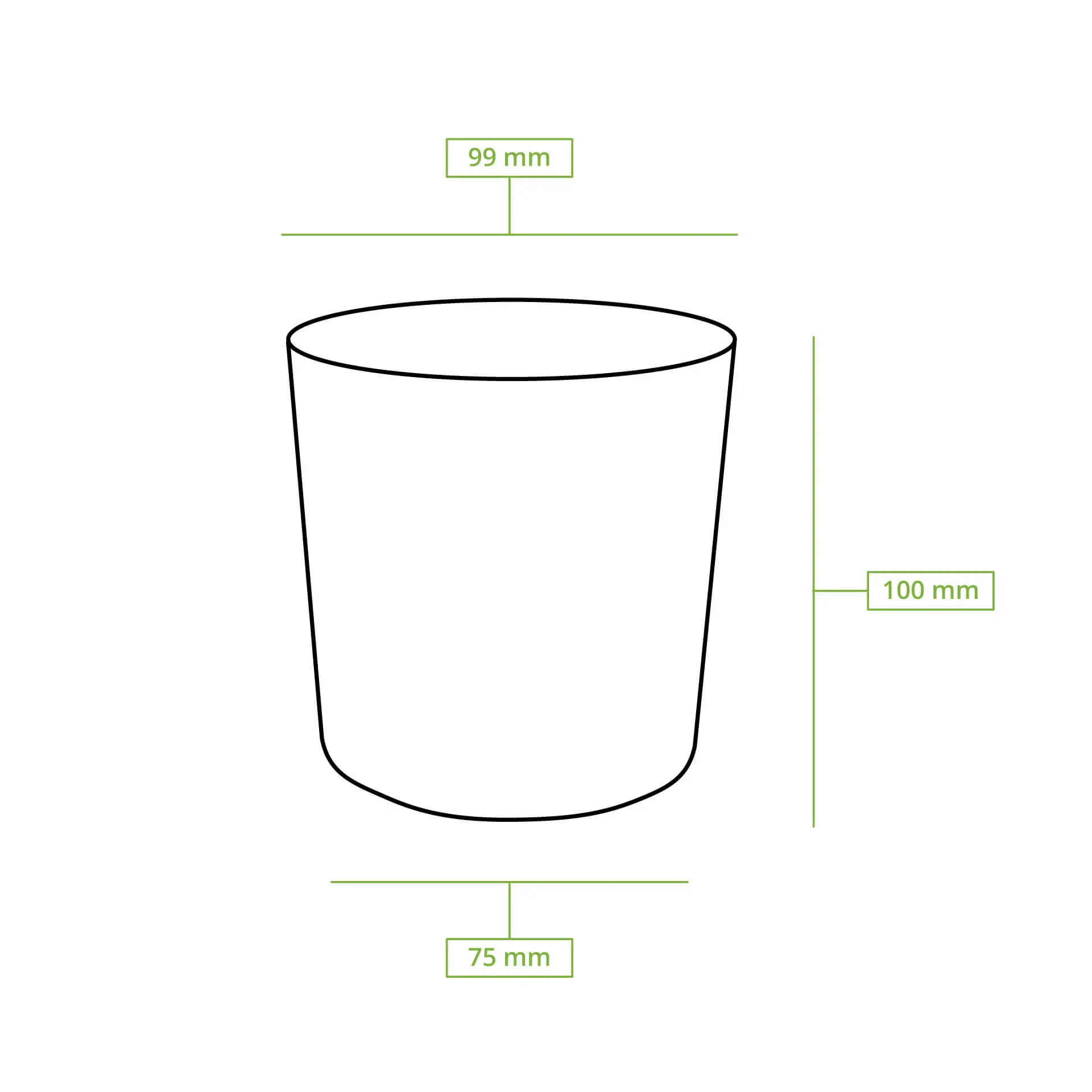 Pot réutilisable "merways Cup" 400 ml, Ø 95 mm, cajou / blanc crème