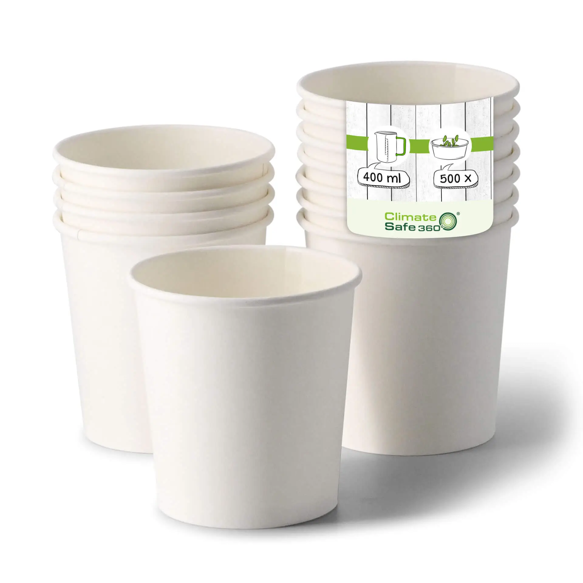 Gobelet à soupe à emporter en carton (Premium) 400 ml / 16 oz, Ø 95 mm, blanc