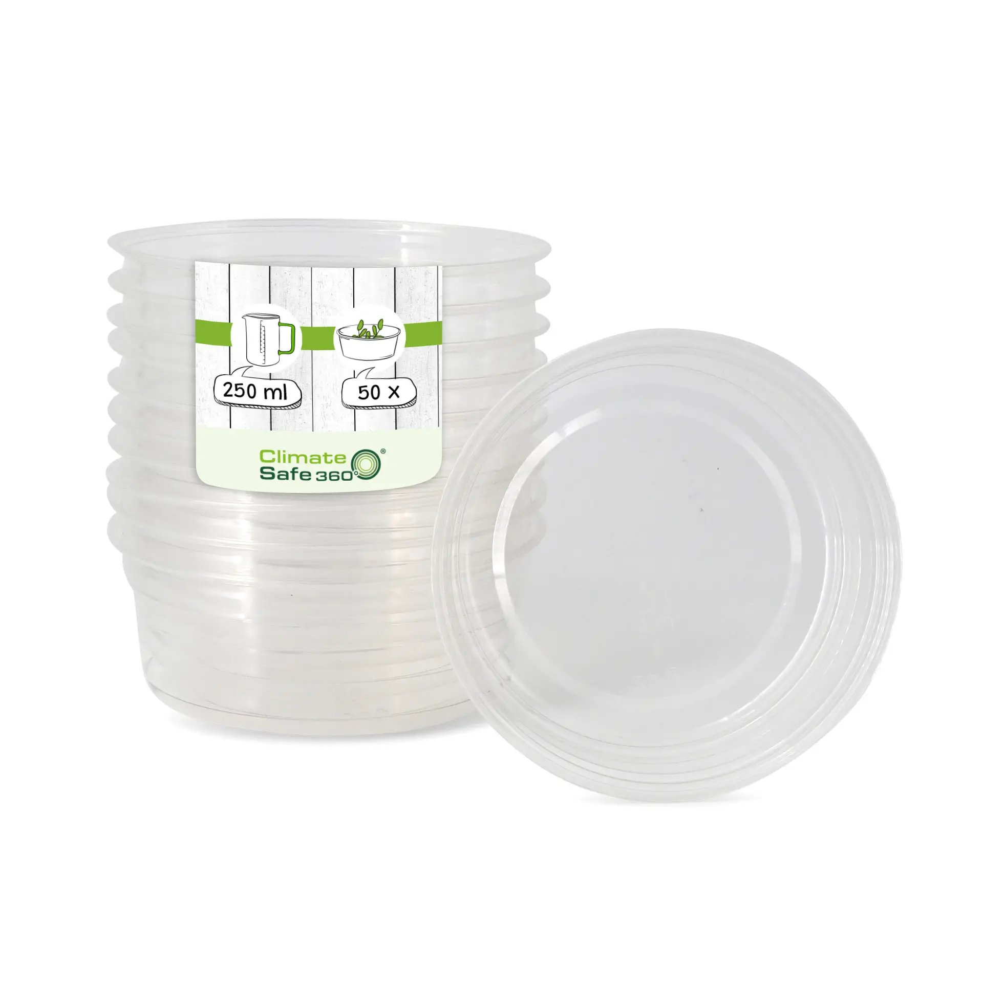 Pot deli rond en PLA, 250 ml, Ø 117 mm