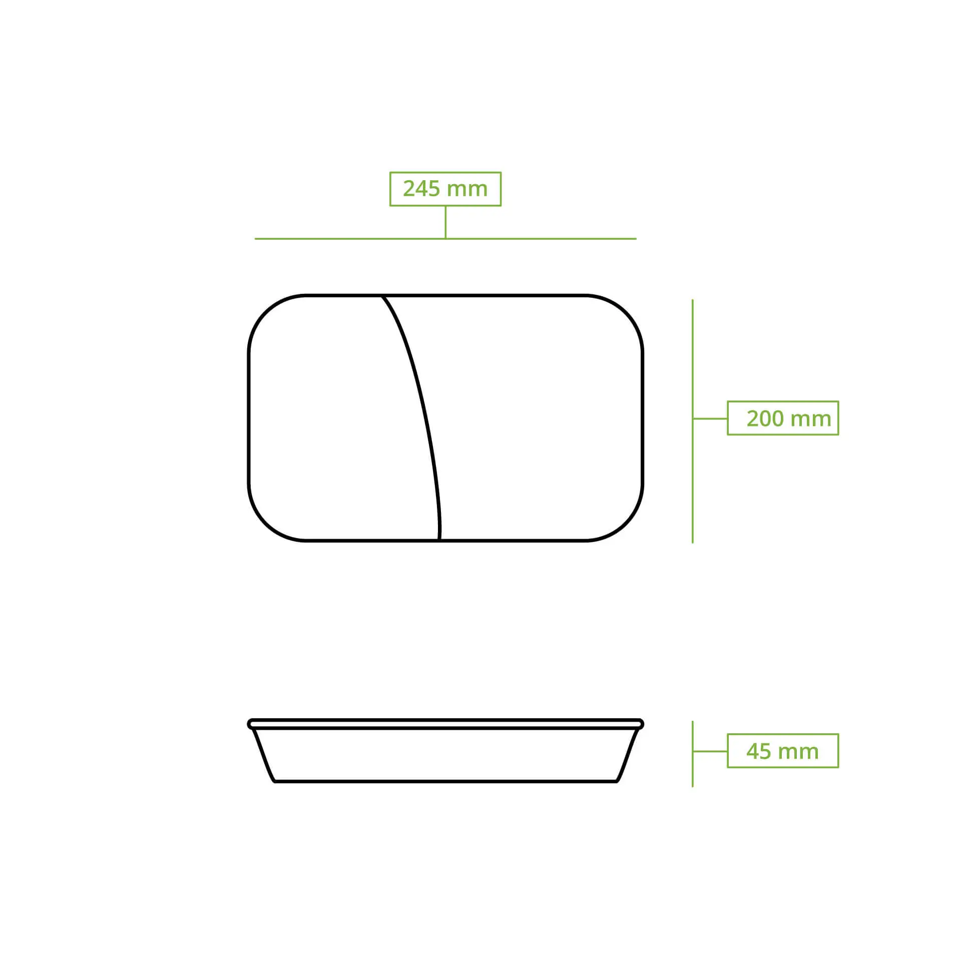 Contenant réutilisable « merways Box » poivre / gris 24,5 x 20 x 4,5cm, 2 compartiments, HP4/2