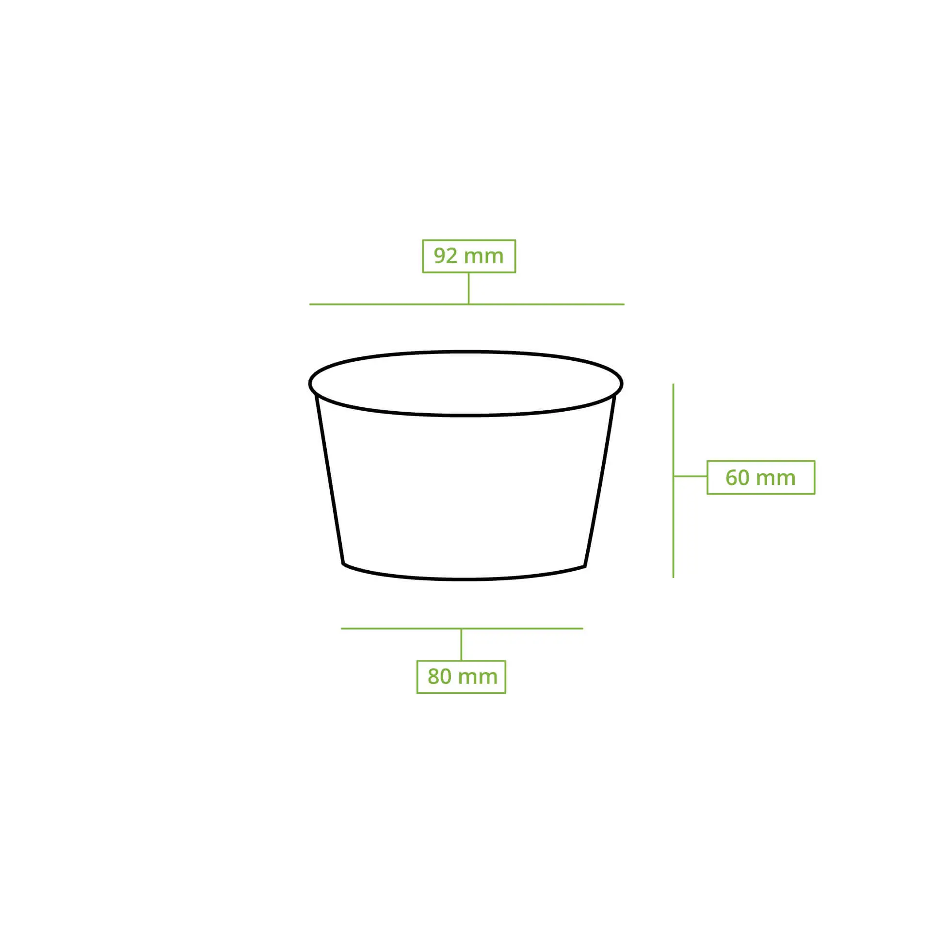 Eisbecher aus Pappe M, 200, max. 270 ml, Ø 92 mm, braun