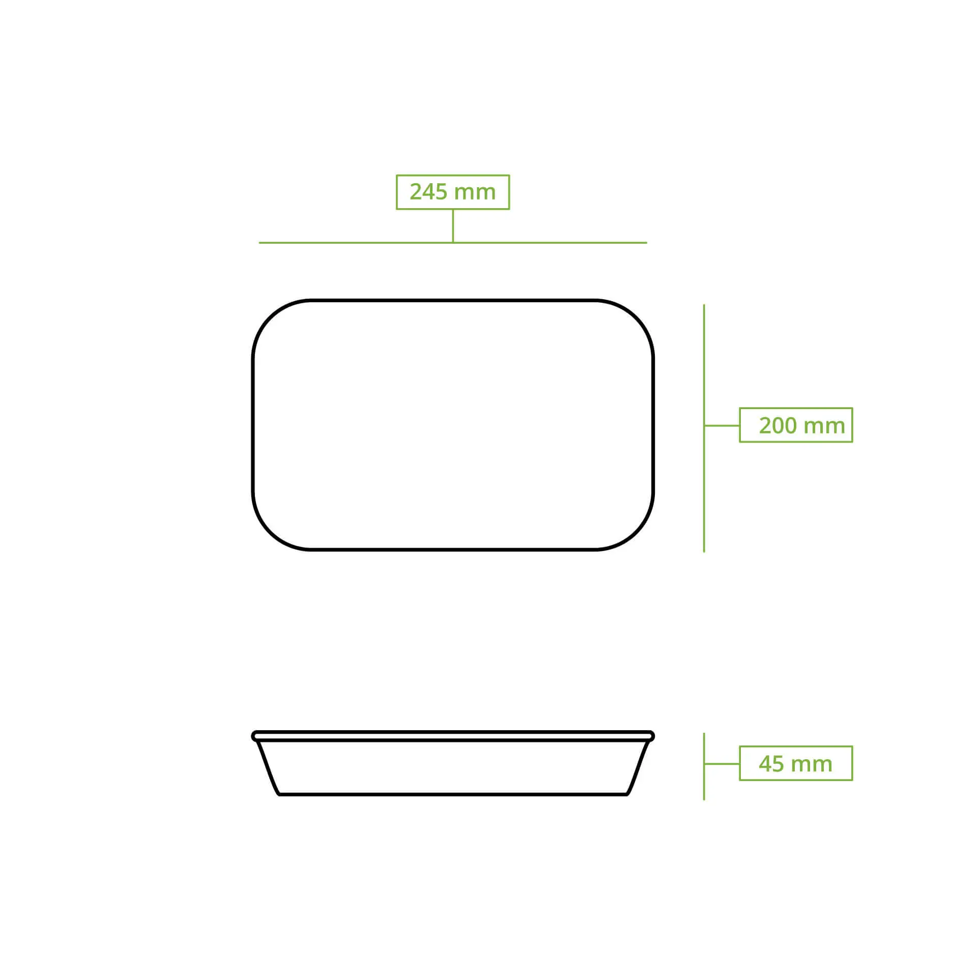 Contenant réutilisable merways Box cajou / blanc crème, 24,5 x 20 x 4,5cm, HP4