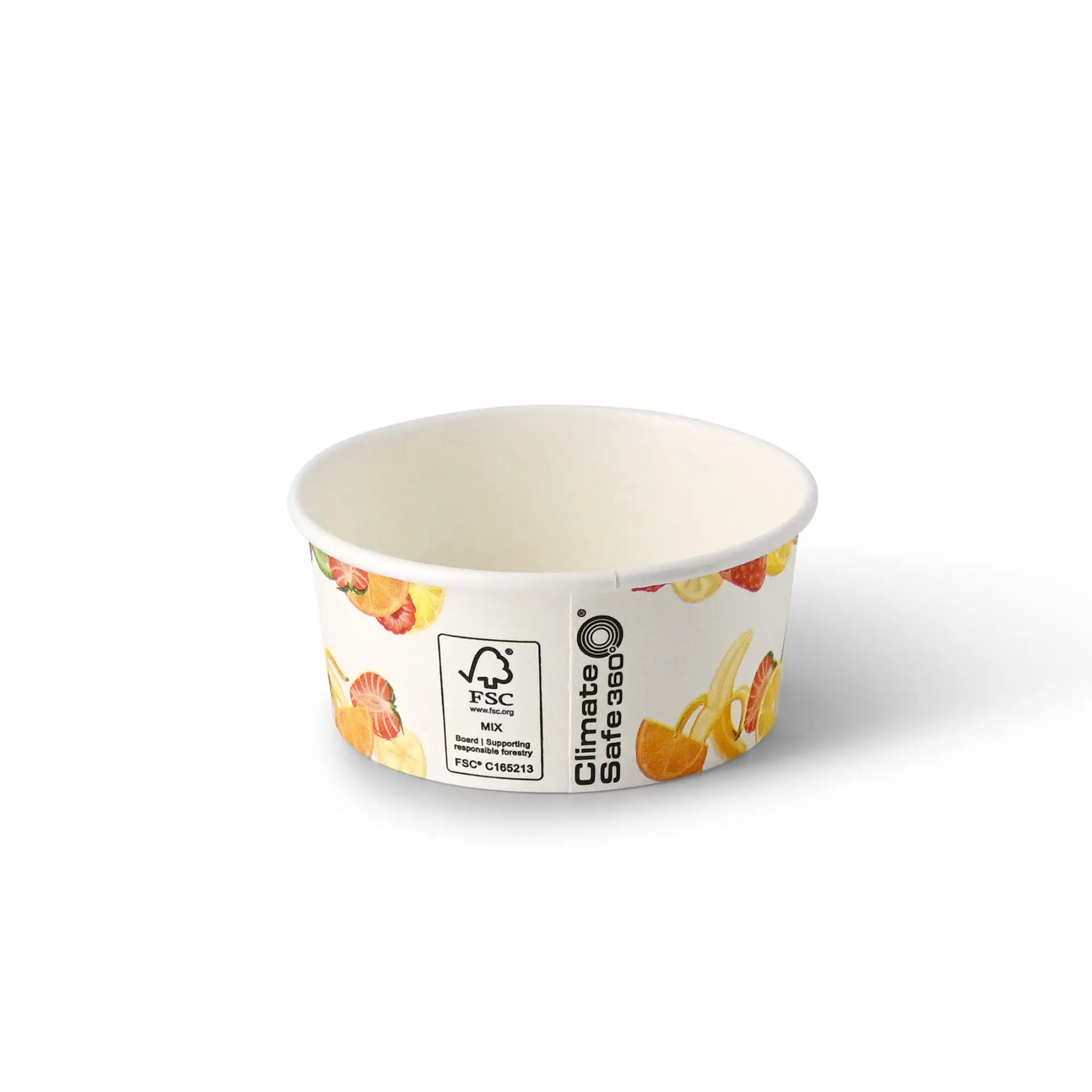 Pot à glace imprimé (revêtu) XS "Fruits" 100 ml, max. 180 ml, Ø 92 mm