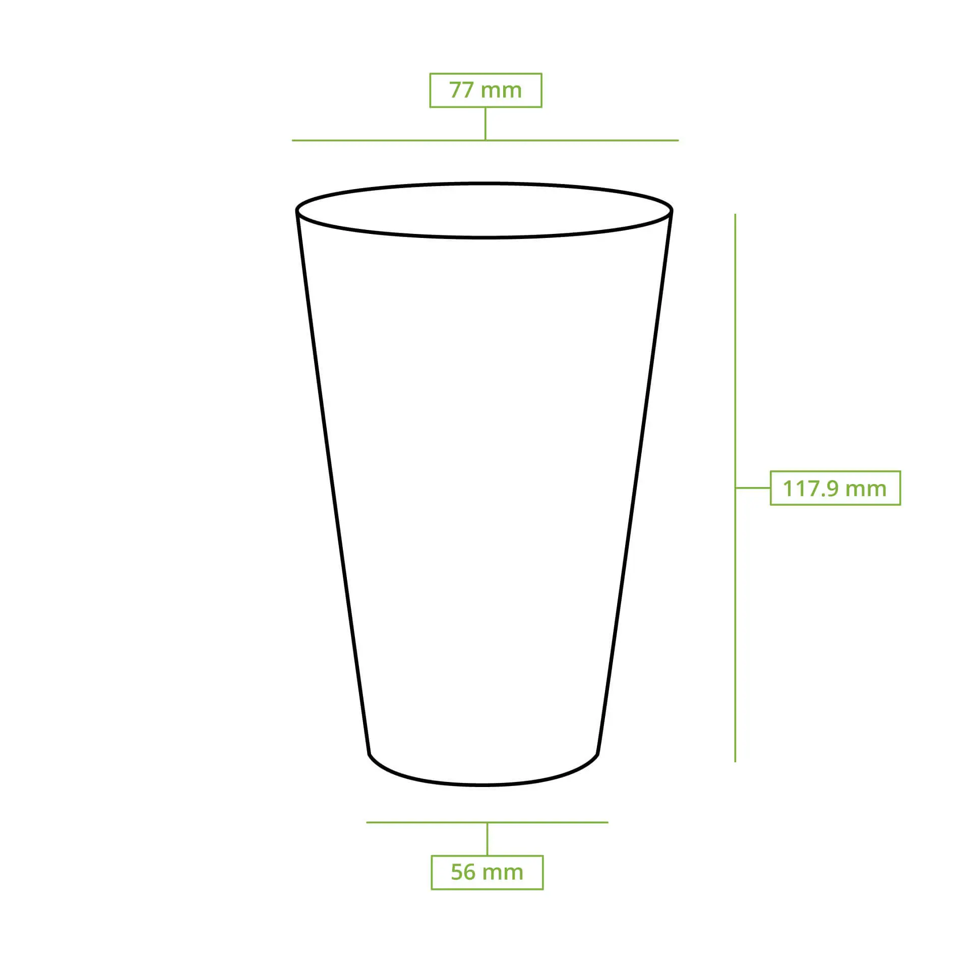 Gobelet réutilisable transparent 30 cl, Ø 77mm, PP