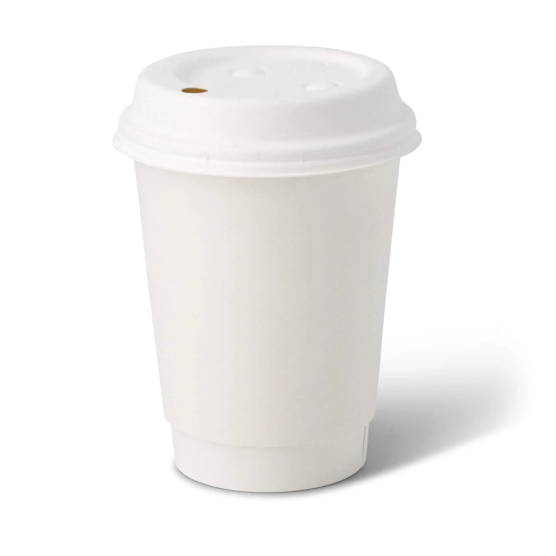 Kaffee to go Becher aus Pappe, doppelwandig, 300 ml / 12 oz, Ø 90 mm, weiss