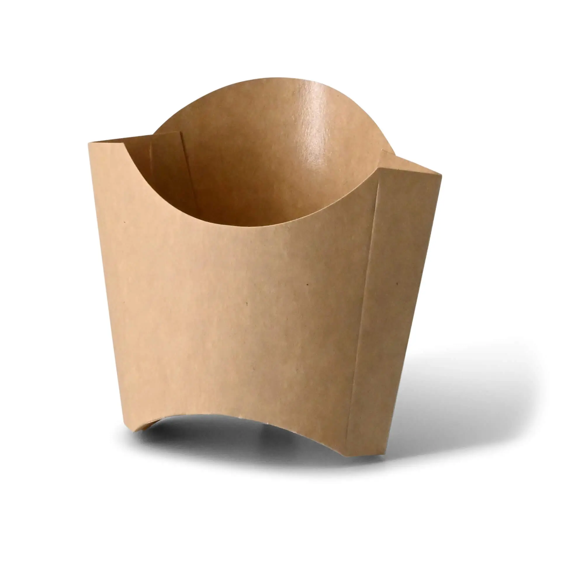 Barquette carton pour frites 8,5 x 5 x  9,5 cm, brun