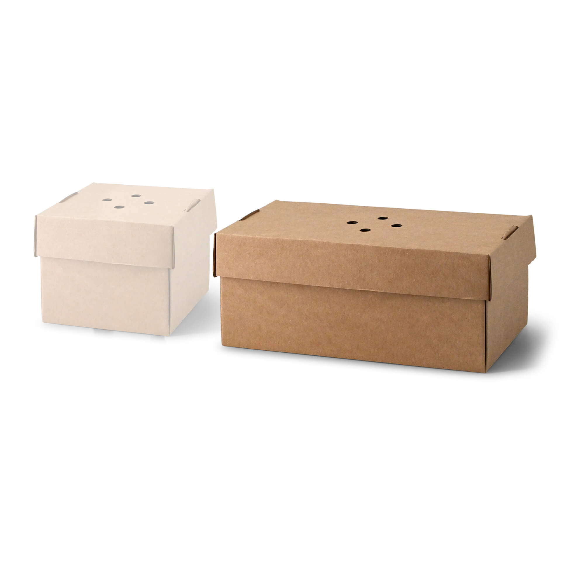 Burgerboxen doppelt 24,4 x 12,2 x 10,2 cm, Kraftkarton, braun, faltbar