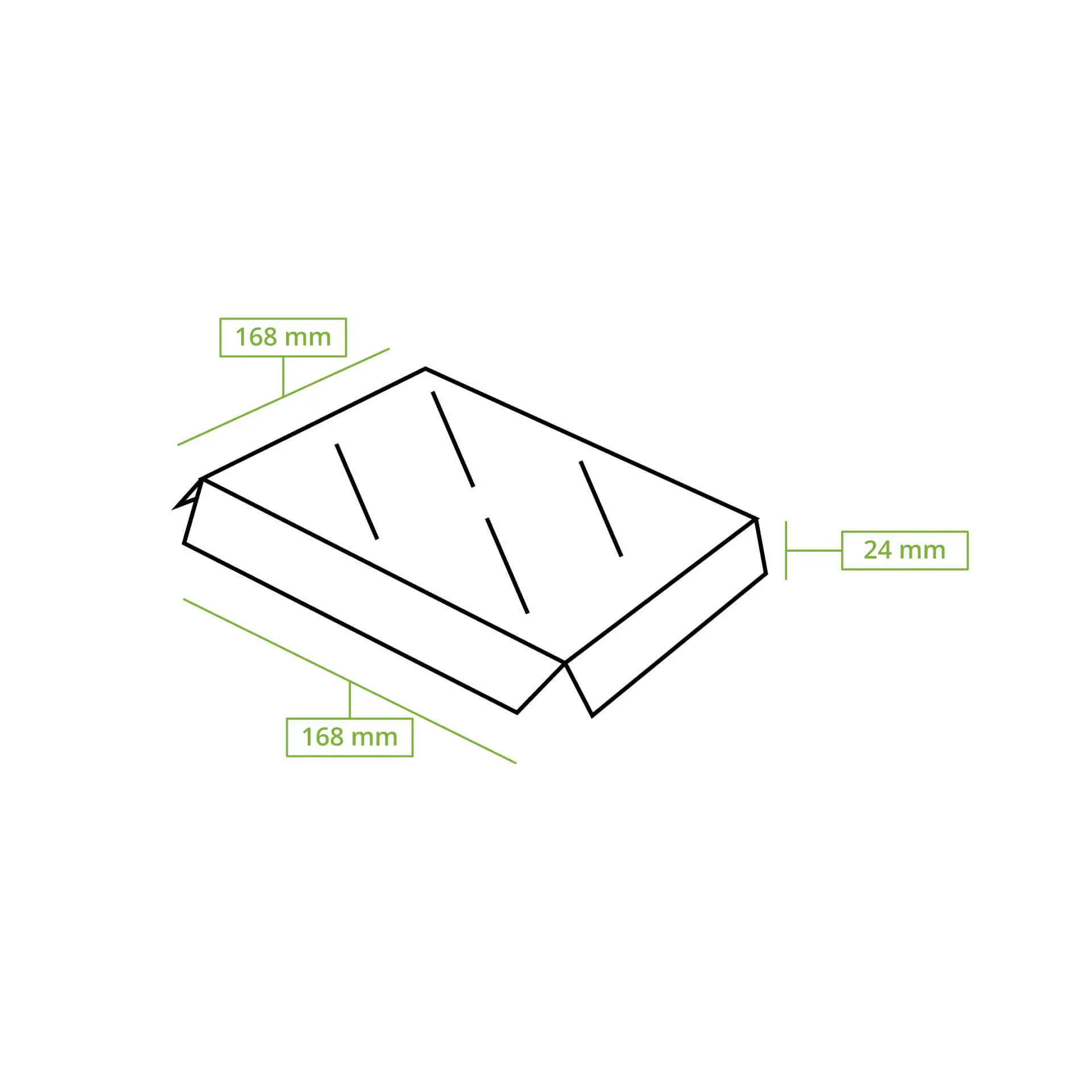 Einlagen aus Karton für 4er Cupcake Boxen, weiss