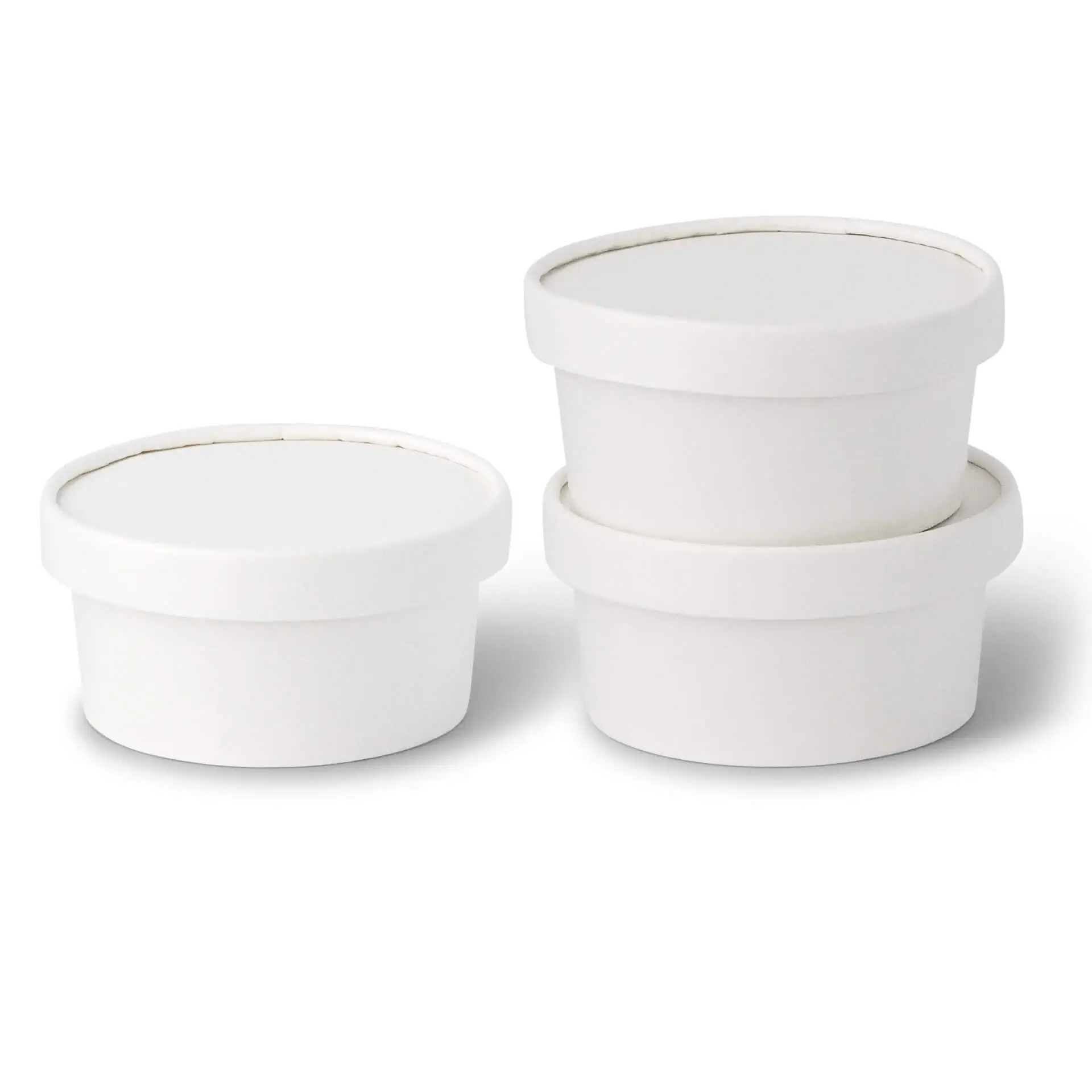 Pot à glace en carton XS, 4 oz, max. 6 oz, Ø 92 mm, blanc