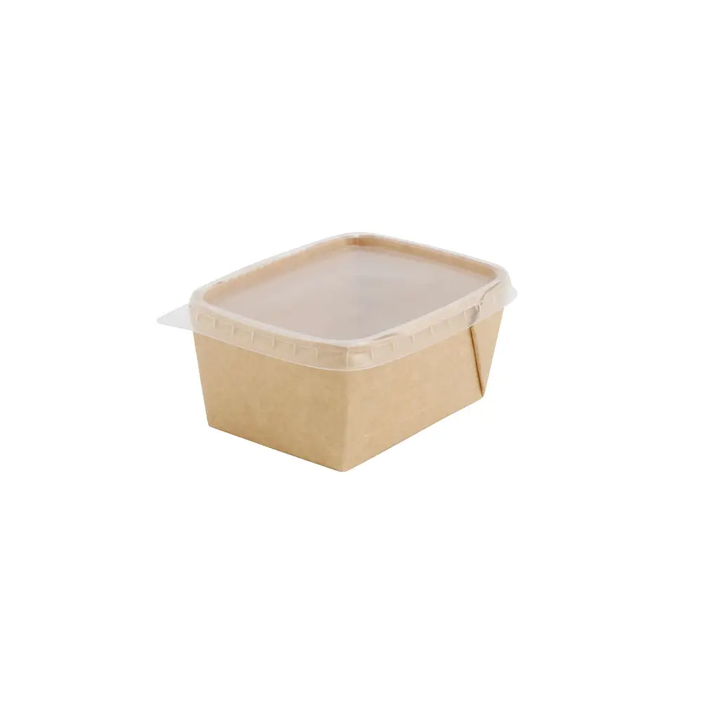 Karton-Feinkost-Schalen 250 ml, 10,5 x 8 x 5 cm, braun, rechteckig