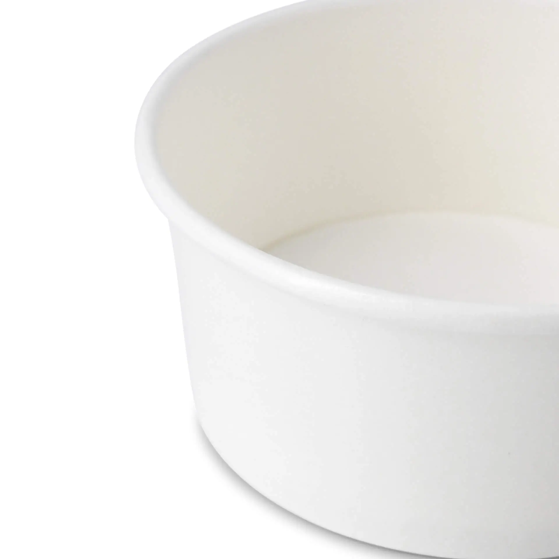 Pot à glace en carton XS, 100 - 180 ml, (revêtu de PE), Ø 92 mm, Blanc