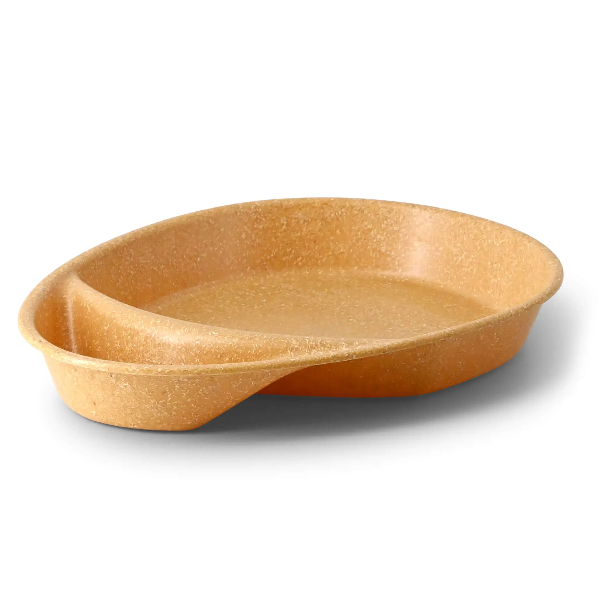 Assiette repas réutilisable "merways Plate" 27,5 x 20 x 3,5 cm, 2 compartiments, ovale, caramel / marron