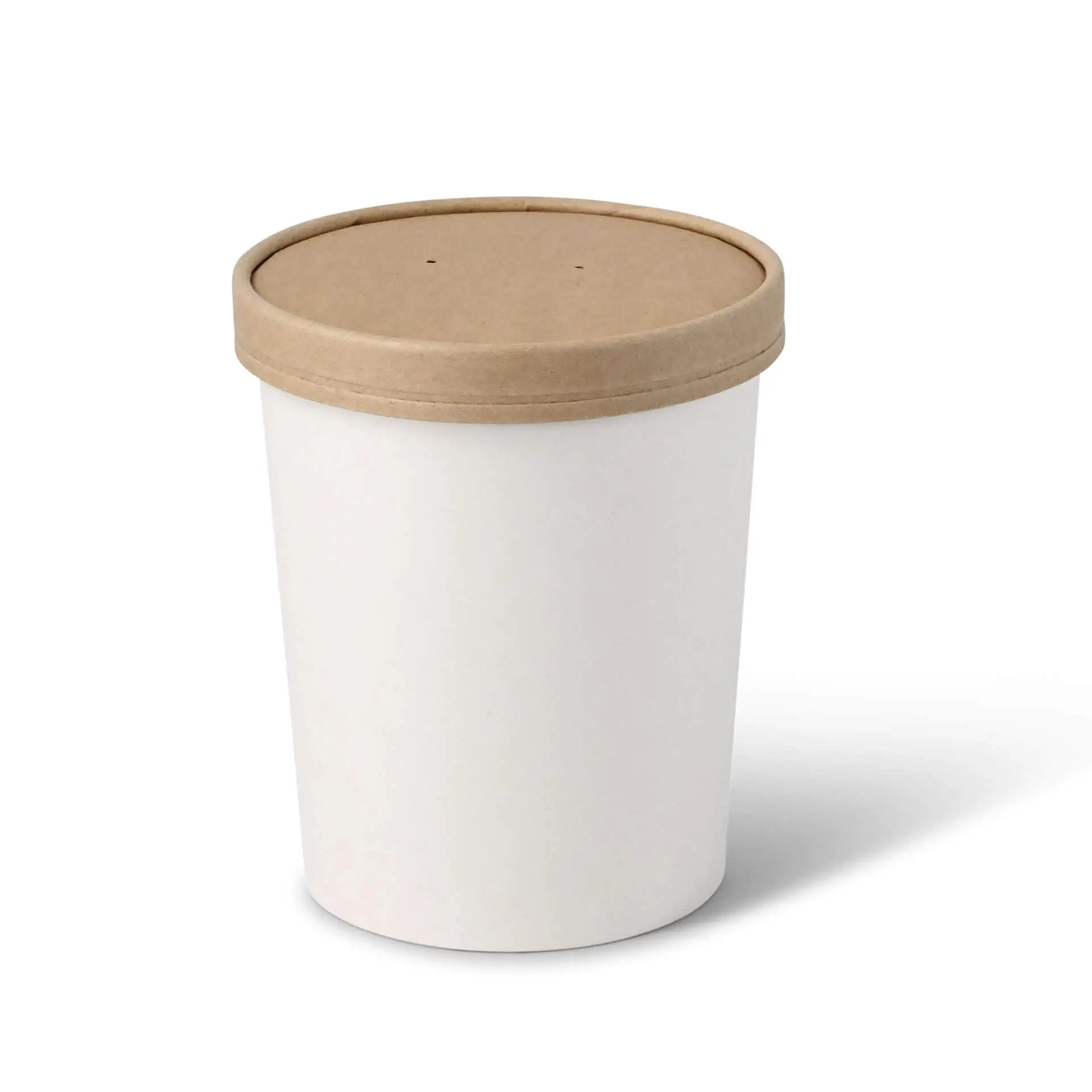 Pot premium en carton blanc, 800 ml / 32 oz, Ø 115 mm