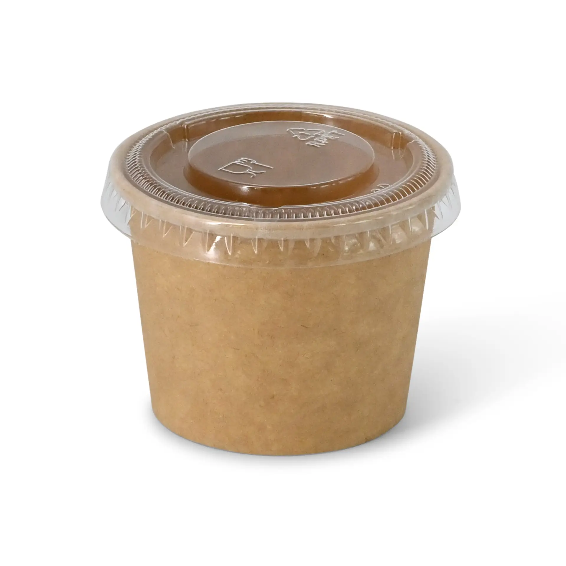 Petit pot en carton (revêtu de PE) 50 ml, Ø 62 mm, marron