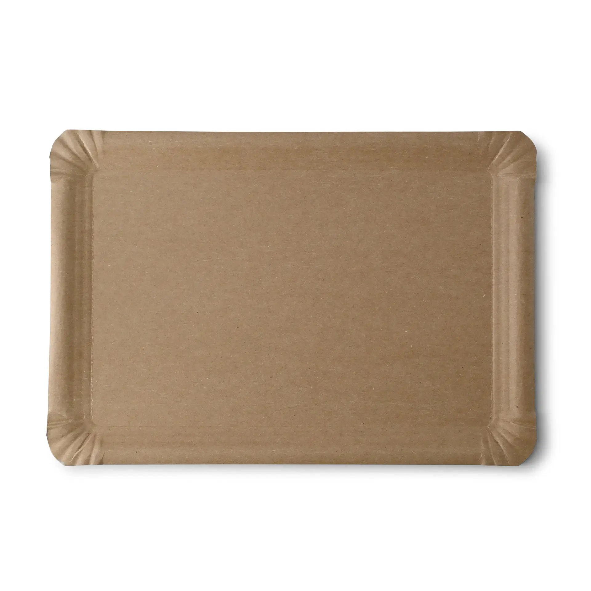 Assiettes en carton 18,5 x 27 cm, brun, rectangulaires