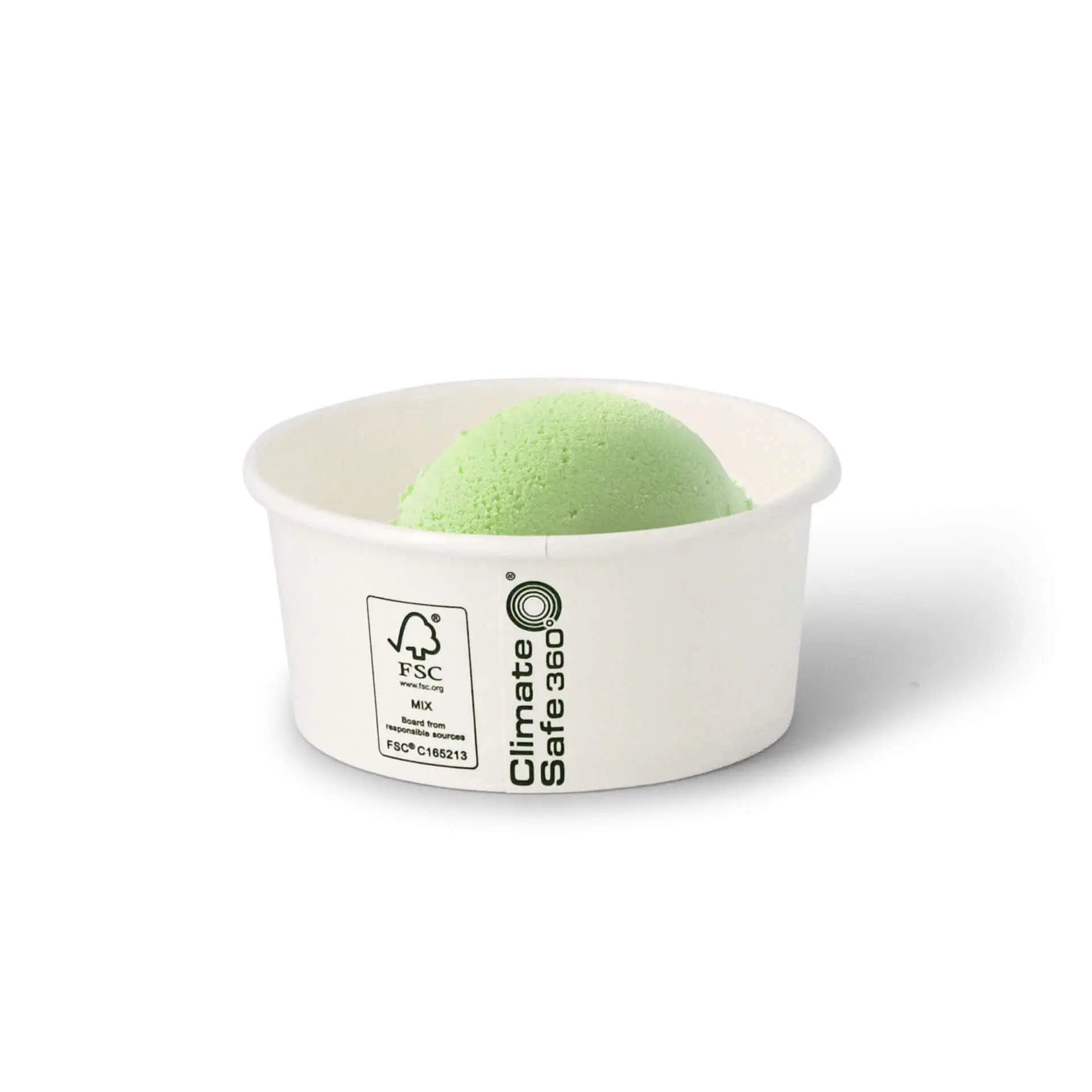 Pot à glace en carton XS, 4 oz, max. 6 oz, Ø 92 mm, blanc