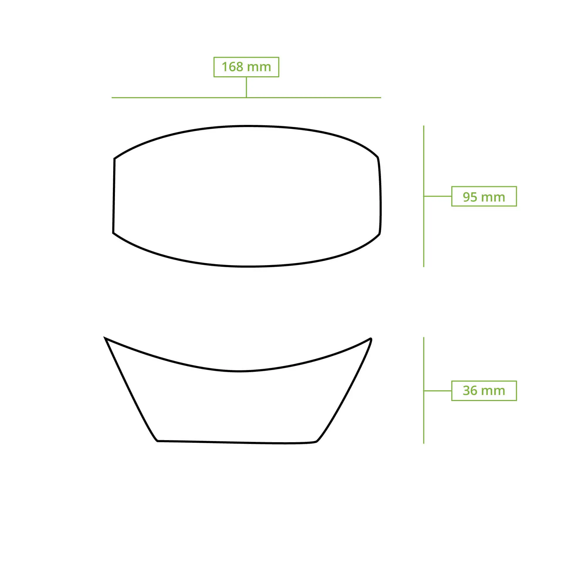 Barquette bateau en bois, 17 cm