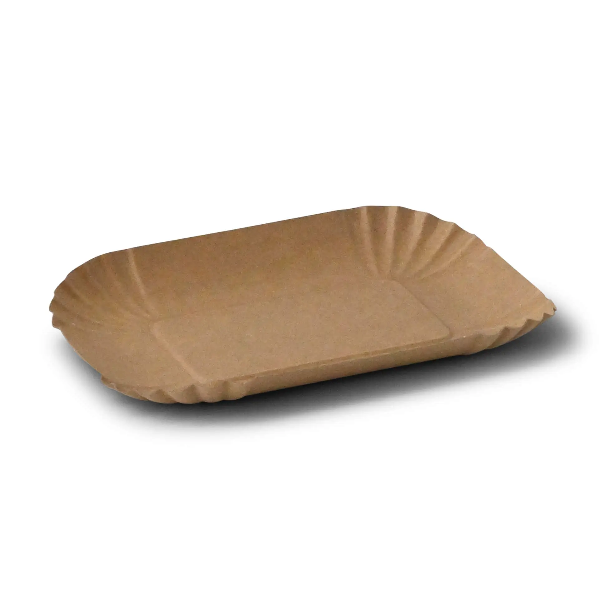 Barquettes en carton 18 x 13 x 3 cm, brun, rectangulaires