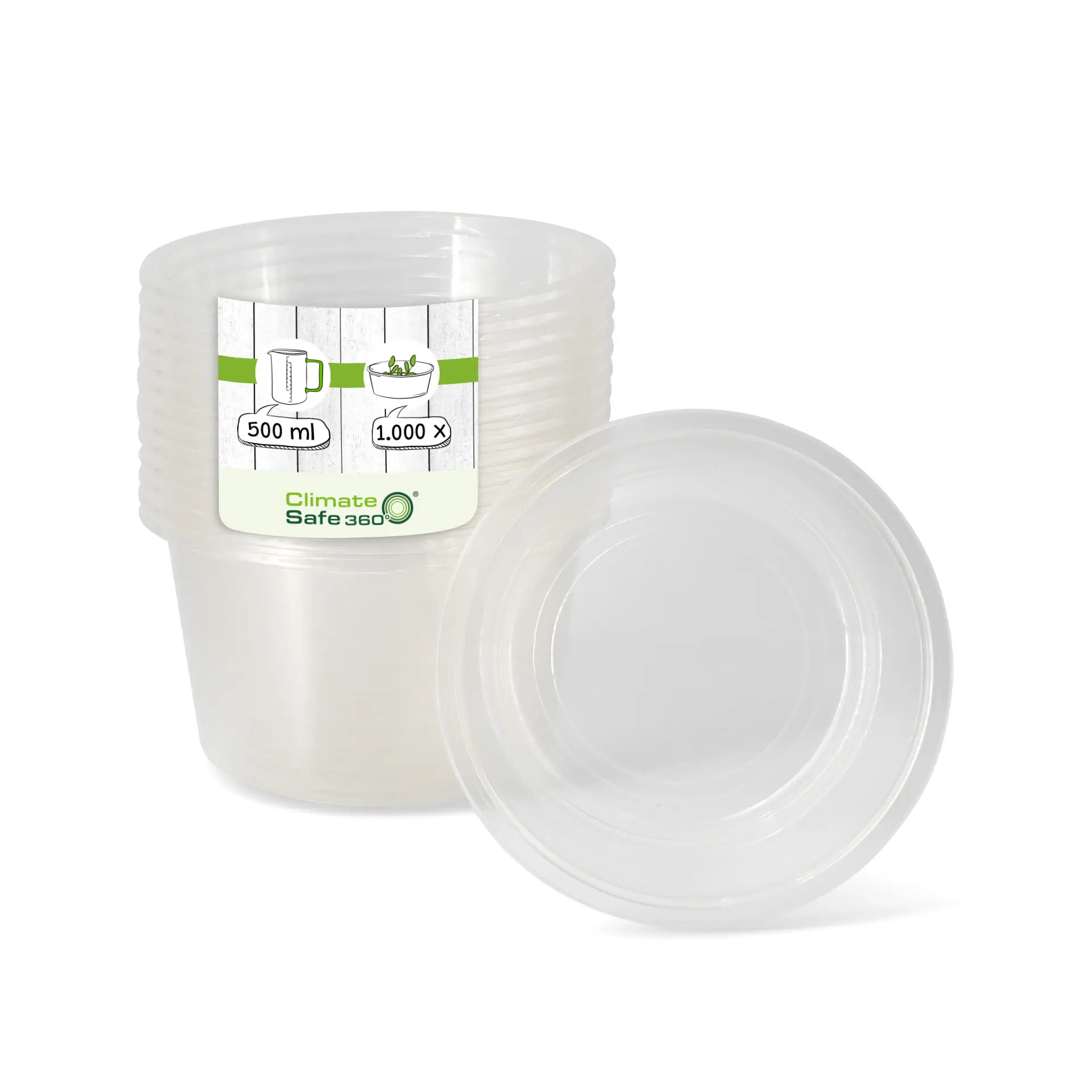 Pot deli rond en PLA, 500 ml, Ø 121 mm