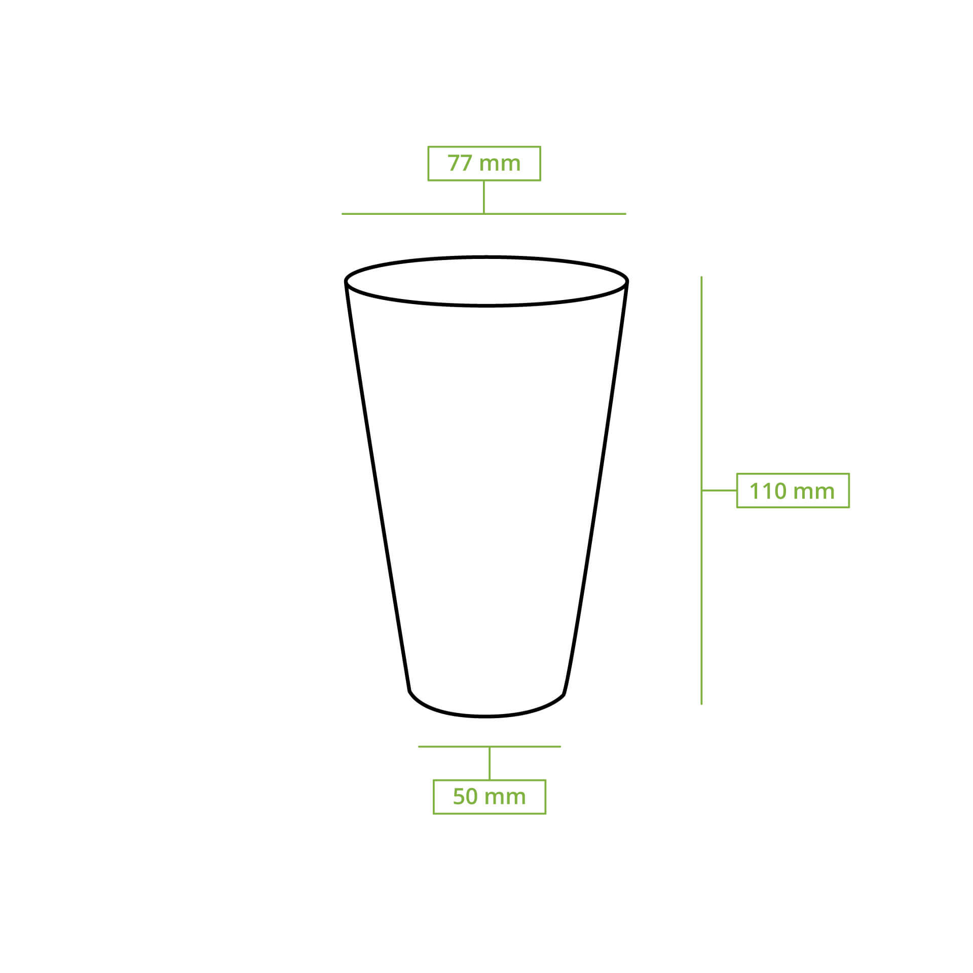 PLA-Klarbecher 250 ml / 10 oz, Ø 78 mm