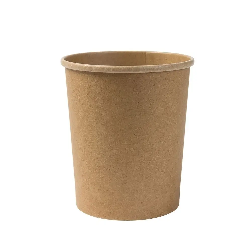 Pot premium en carton kraft brun, 800 ml / 32 oz, Ø 115 mm