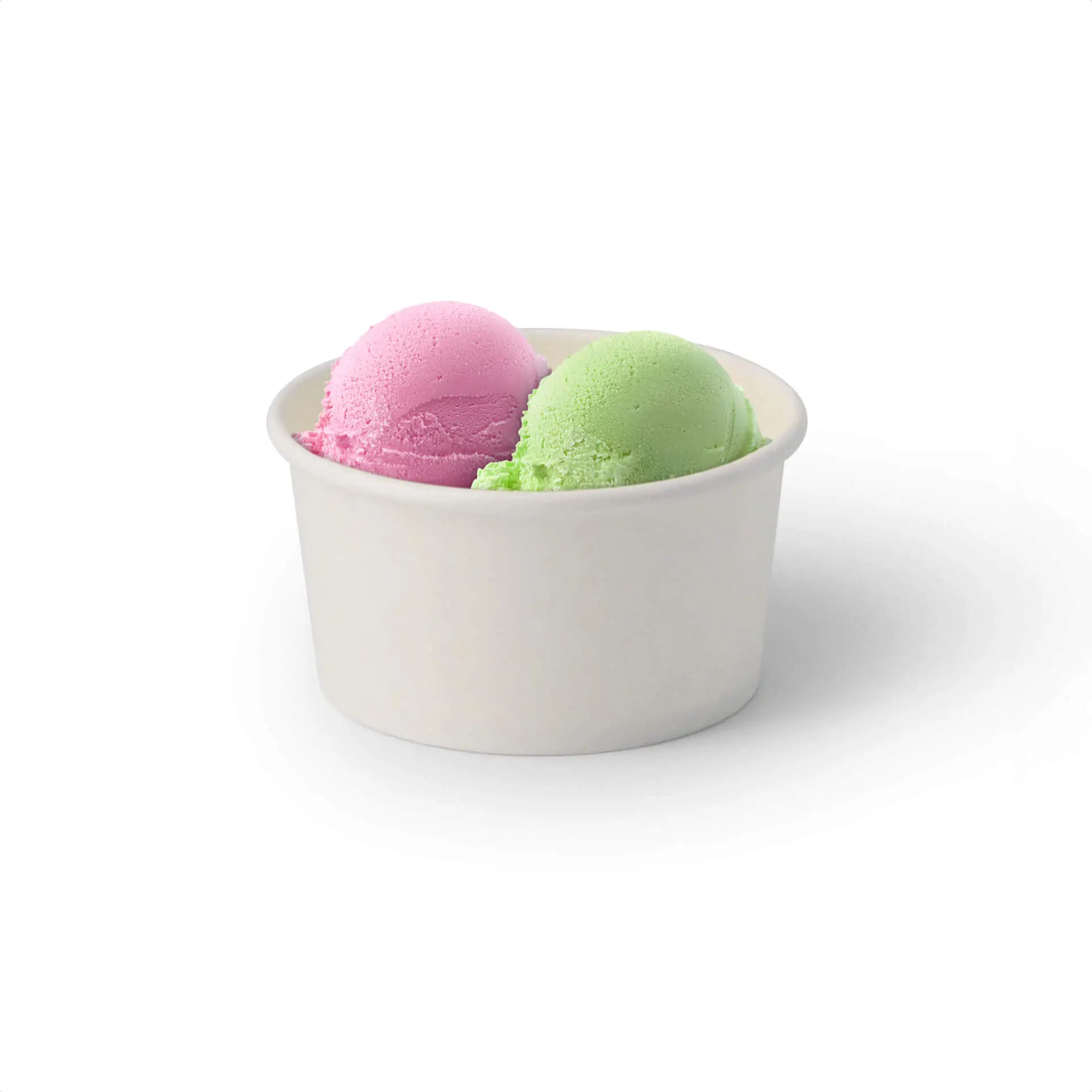 Pot à glace en carton S, 6 oz, max. 7,5 oz, Ø 92 mm, blanc