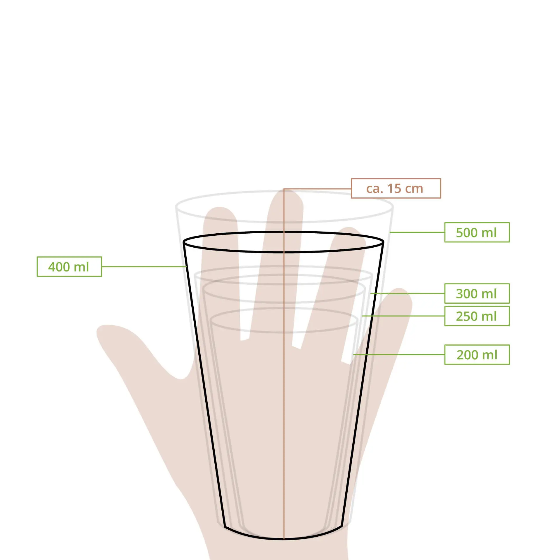 Gobelet plastique, transparent en PLA 40 cl / 16 oz, Ø 95 mm