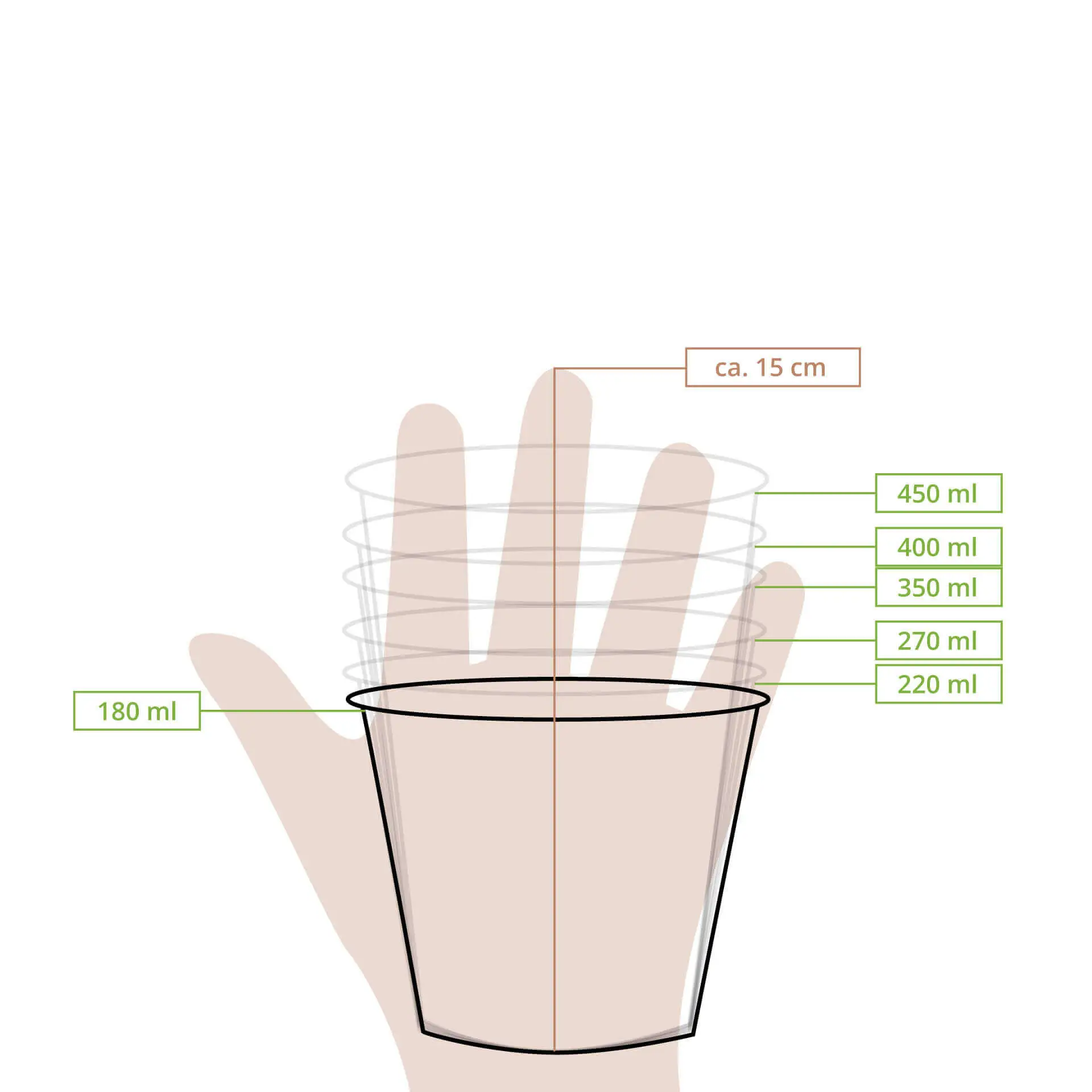 Eisbecher aus Pappe XS, 100 ml, max. 180 ml, Ø 92 mm, weiss