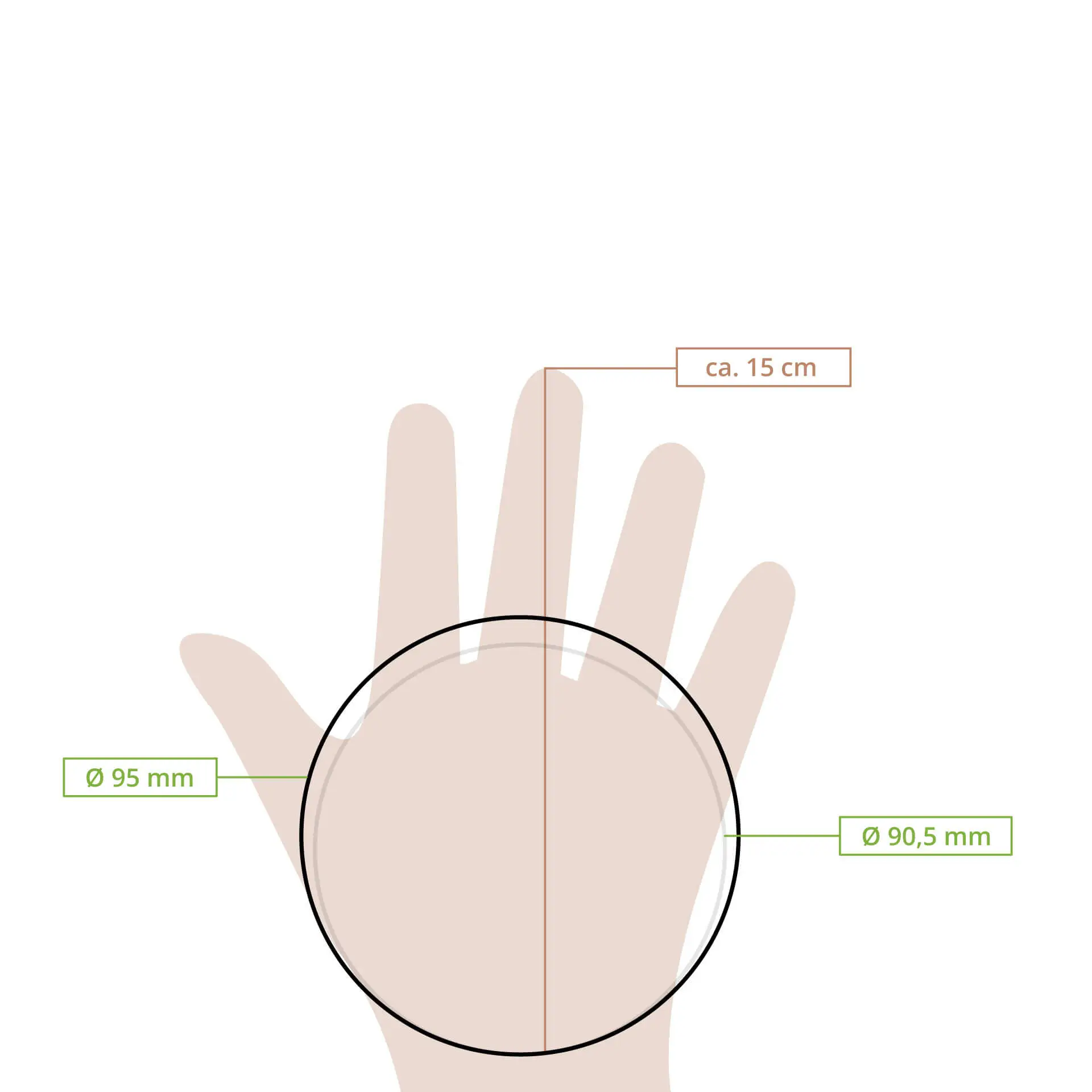 Couvercle plat en rPET Ø 95 mm, incision en croix