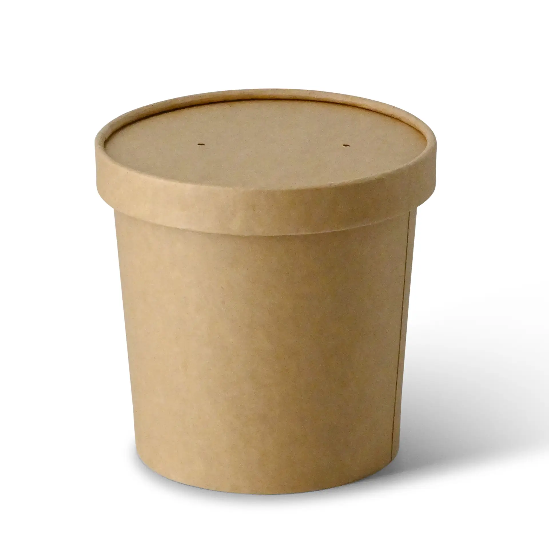 Pot à soupe à emporter en carton 600 ml / 24 oz, Ø 115 mm, marron