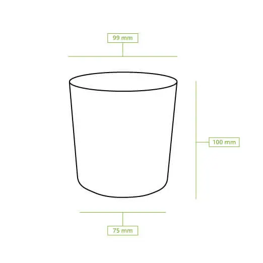 Mehrweg-Becher "merways Cup" 400 ml, Ø 95 mm, Cashew / creme-weiss